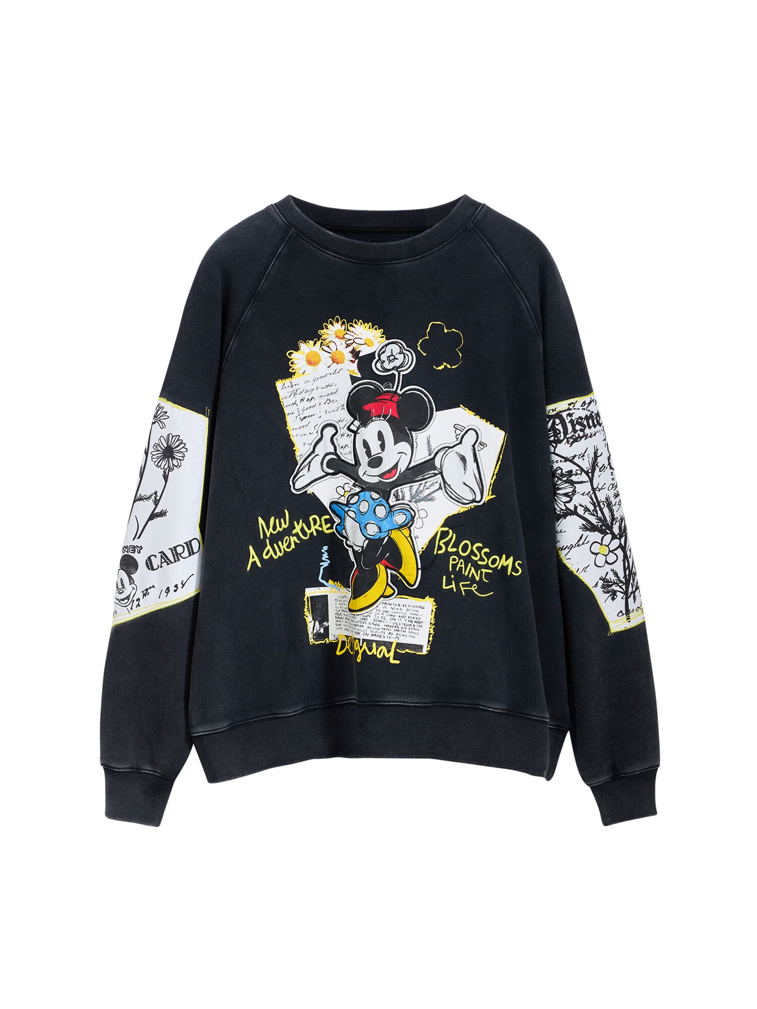 Desigual Bluză de molton  mai multe culori / negru