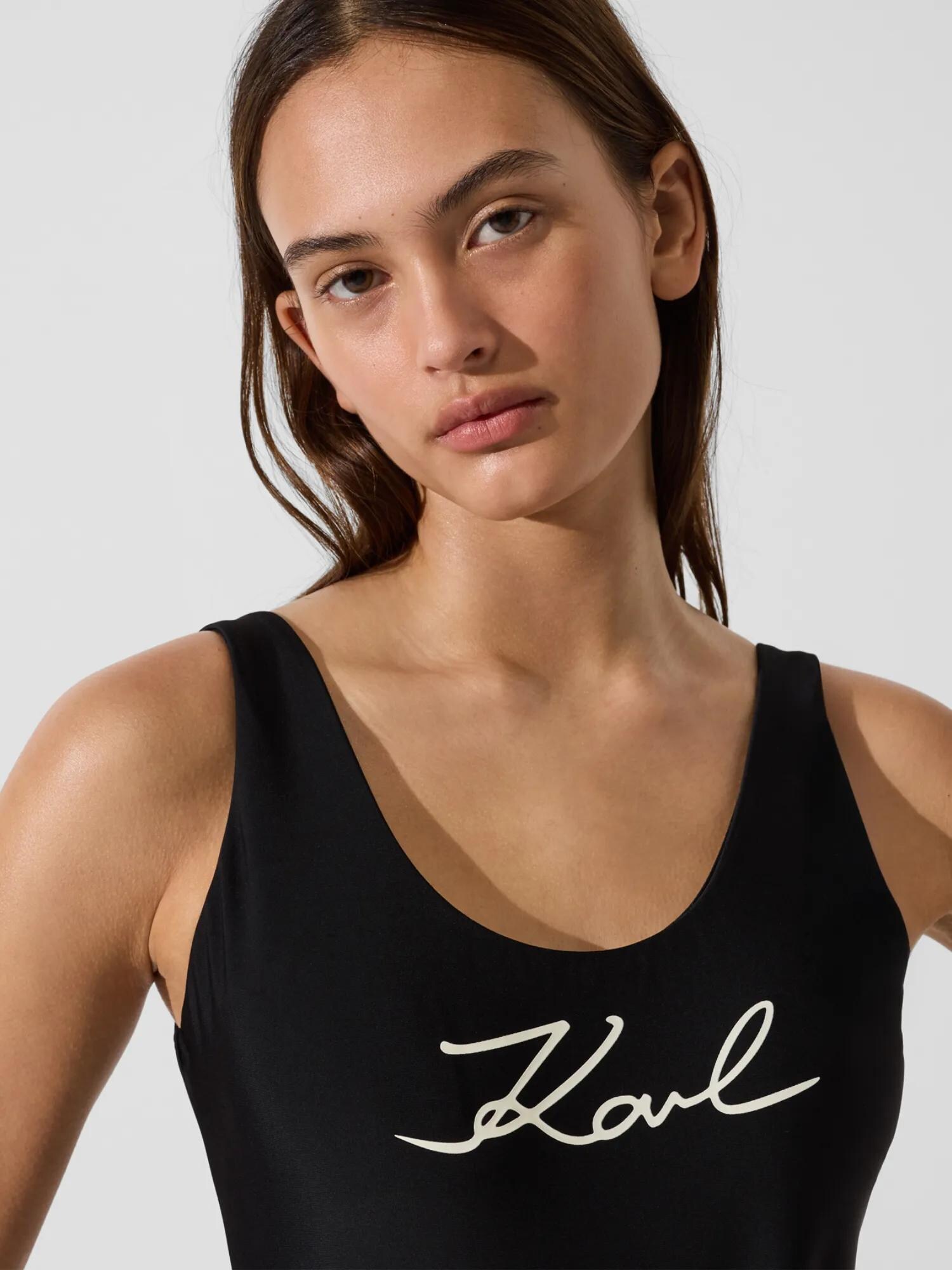 Karl Lagerfeld Traje de baño  negro / blanco – imagen 12