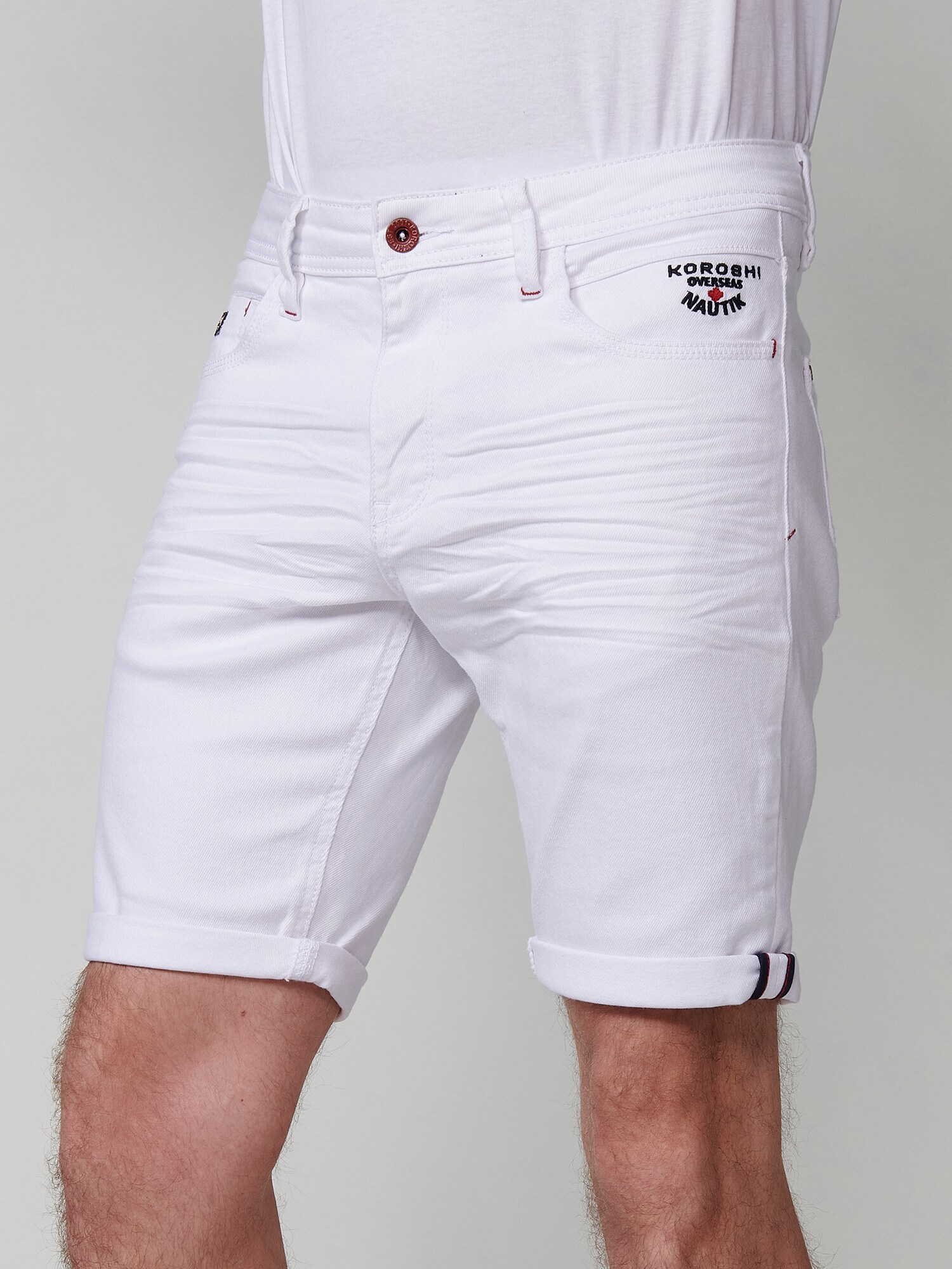 KOROSHI Džínsy biely denim (obrázok 4)