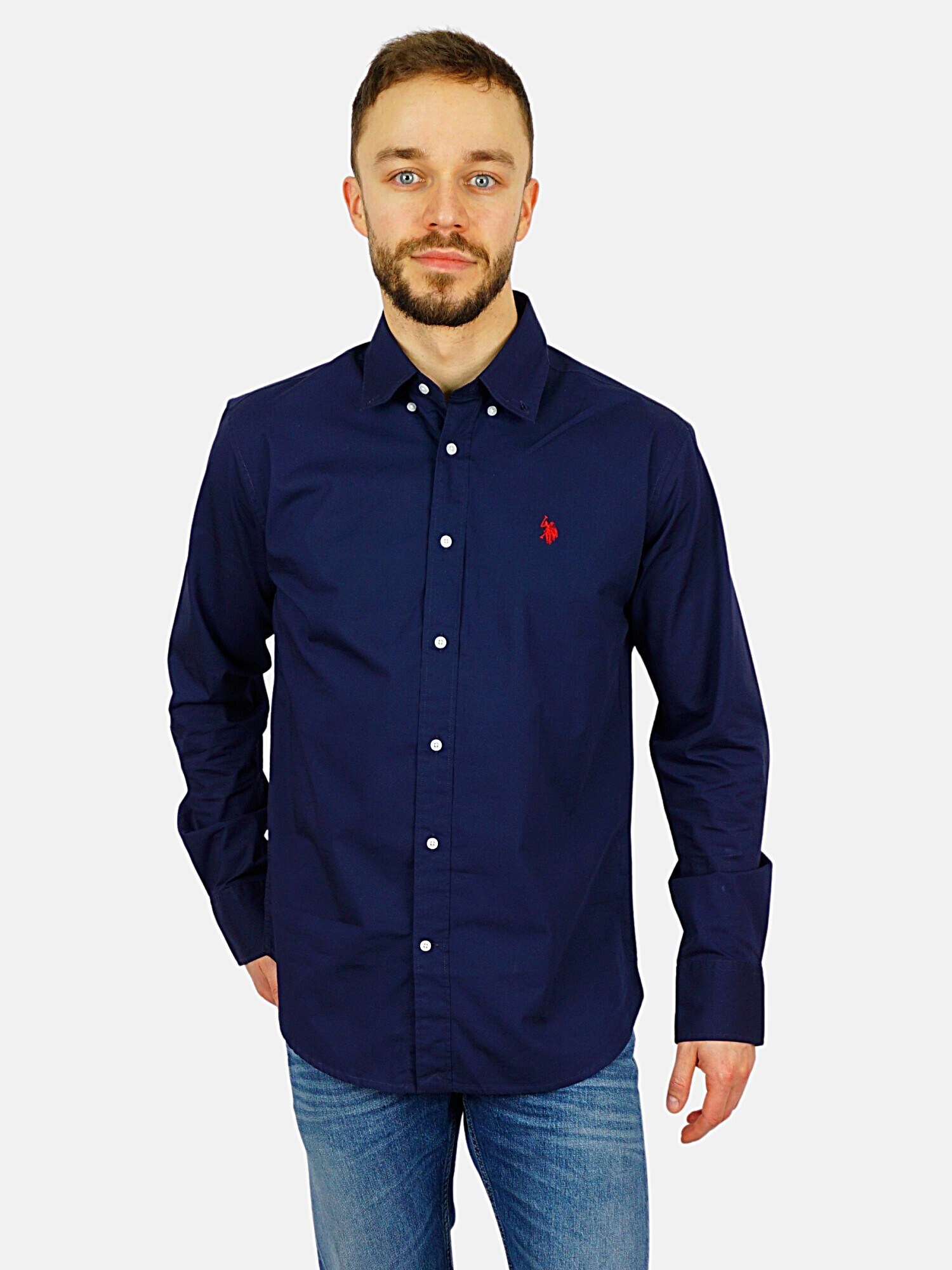 U.S. POLO ASSN. Košeľa námornícka modrá / červená (obrázok 4)