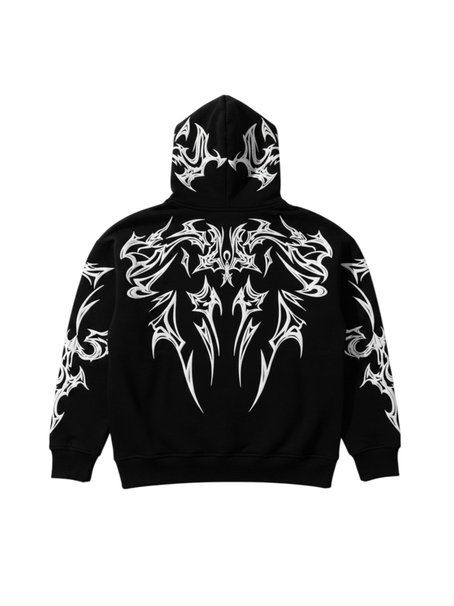 Kleidermafia Sudadera 'Oversize Mafia Tribal Hoodie - Black' negro