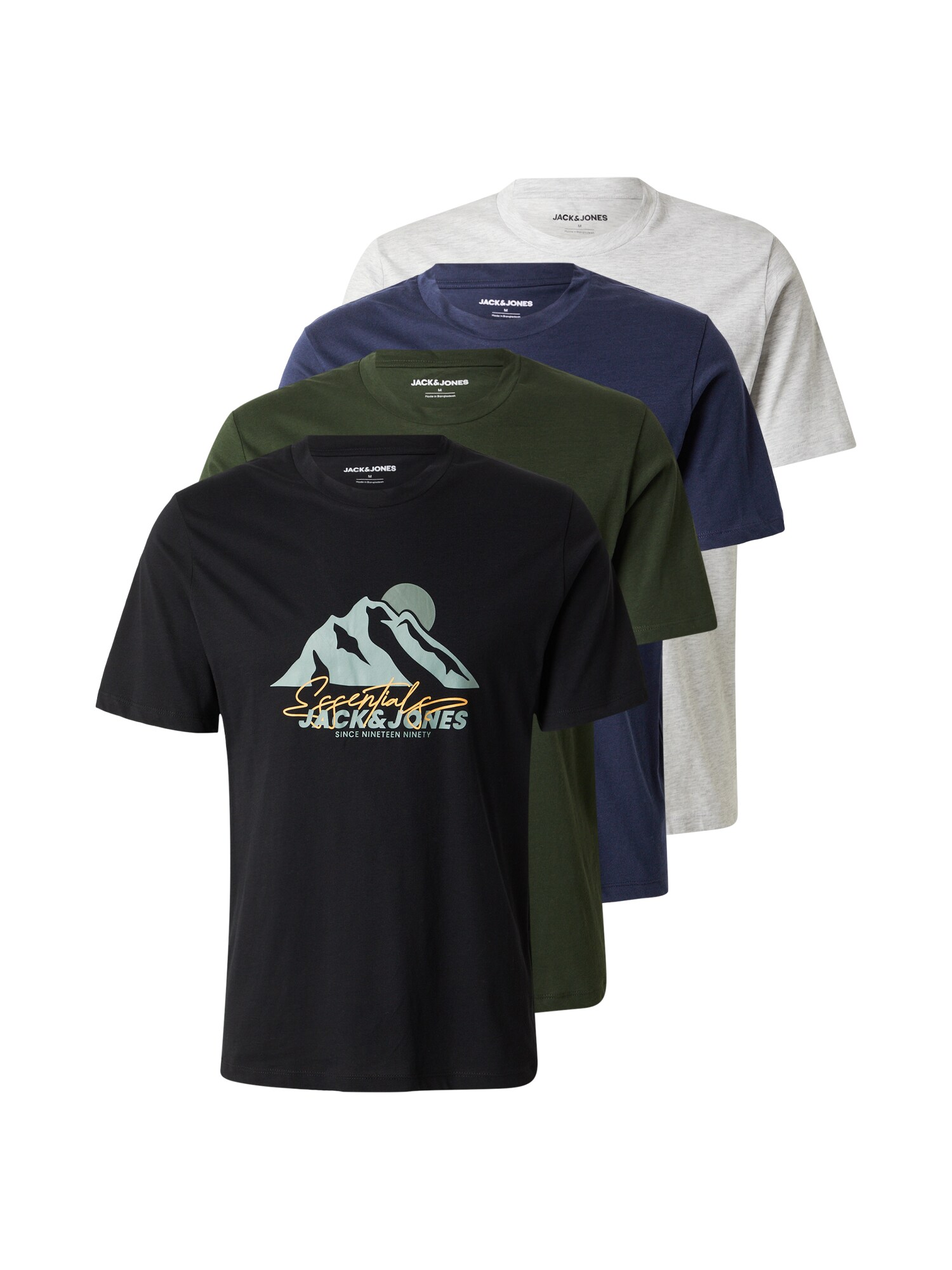 JACK & JONES Tricou JJSUN  bleumarin / gri amestecat / verde închis / negru