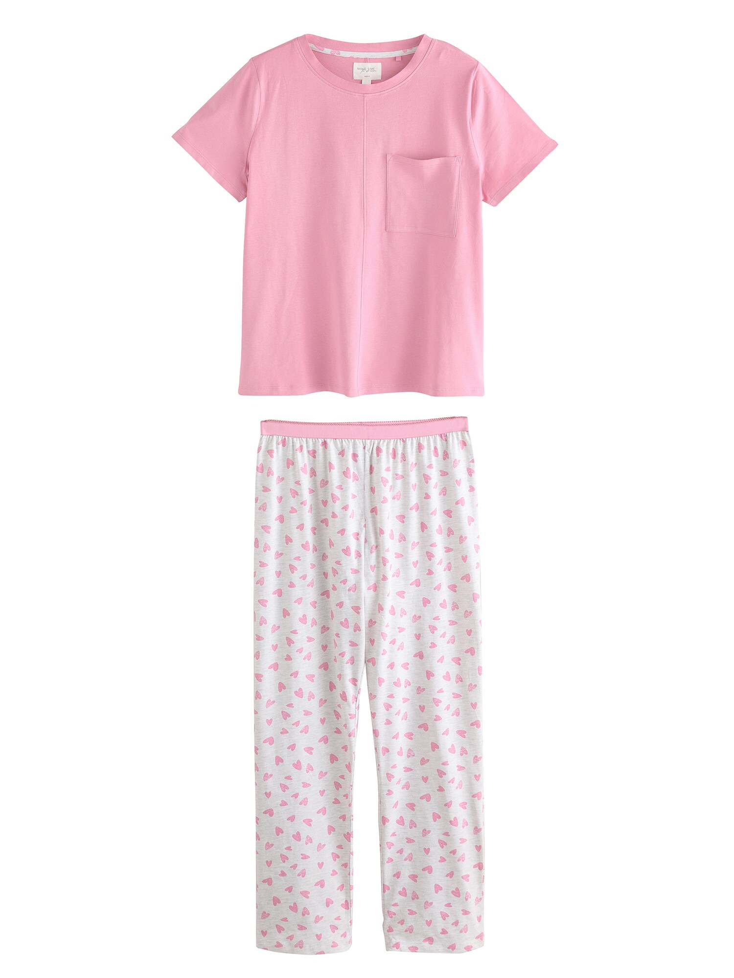 Next Pijama  albastru marin / roz / alb