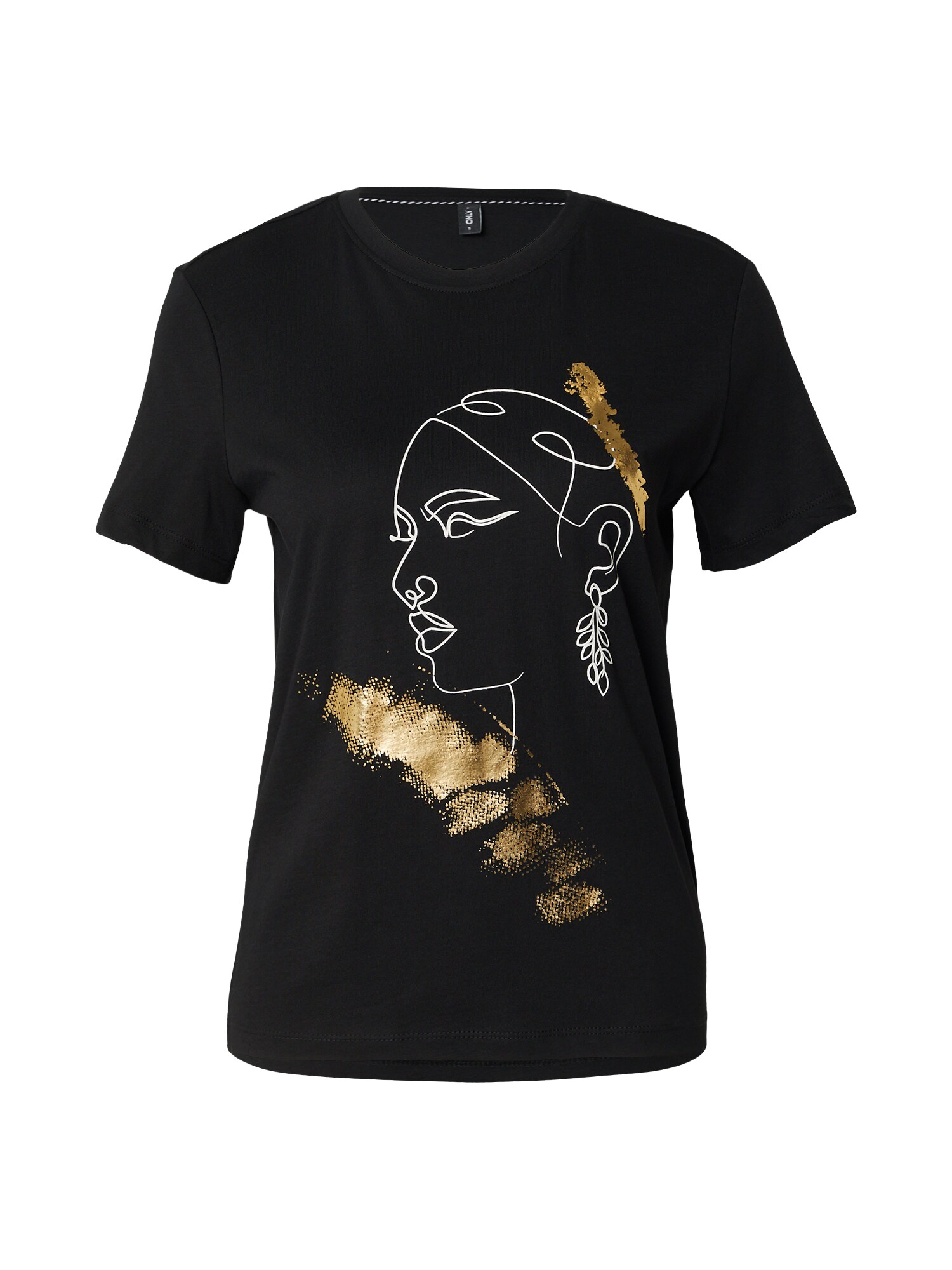ONLY Tricou ONLKITA auriu / negru / alb