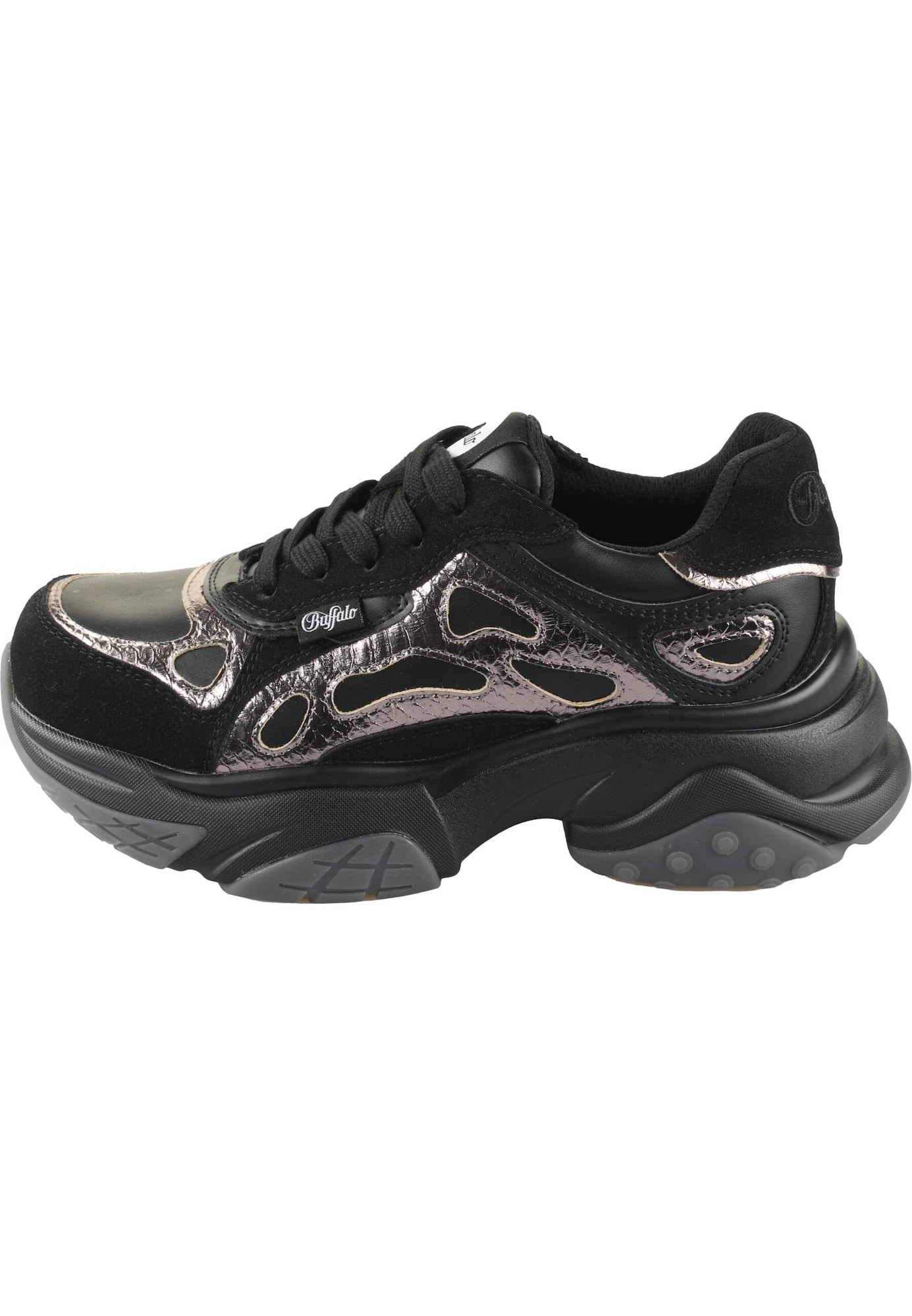BUFFALO Sneaker low Taifun  negru / argintiu
