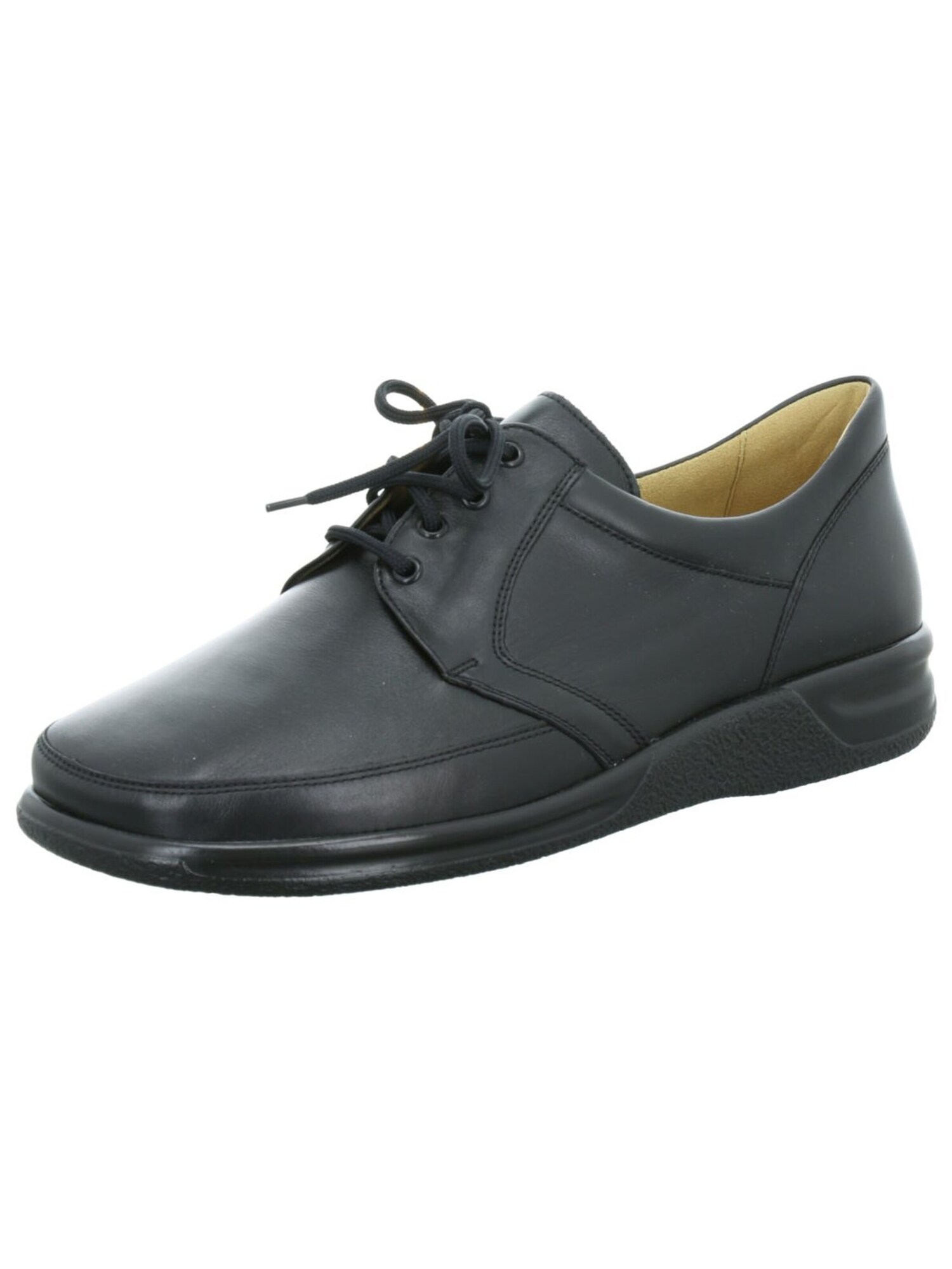 Ganter Veterschoen 'Schnürschuh Herren 256701-0100 Echtleder In Schwarz' Zwart
