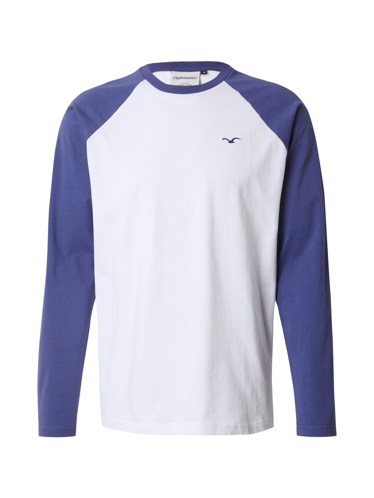 Cleptomanicx Shirt 'Ligull College' Herren Größe L dunkelblau / weiß