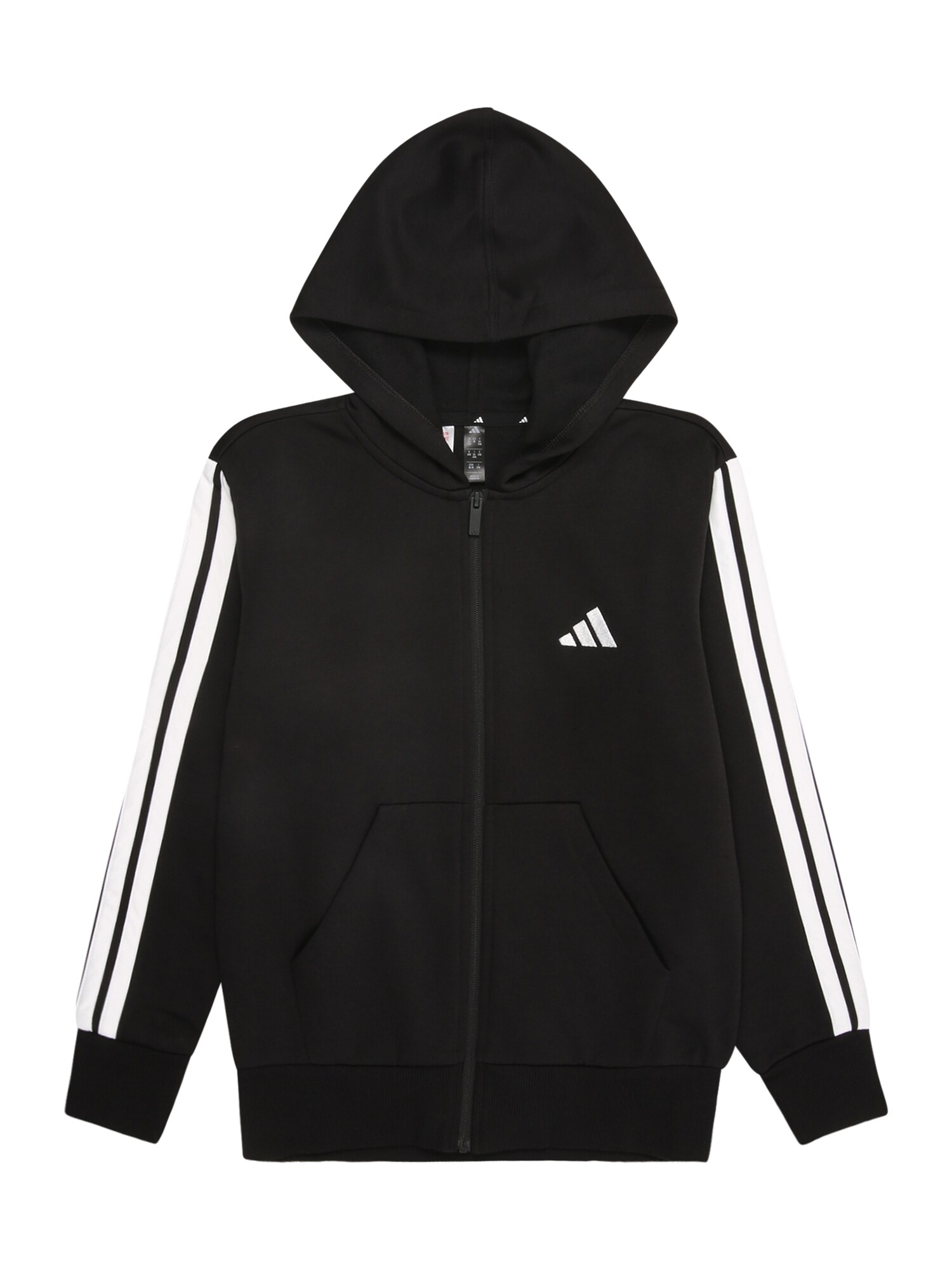 ADIDAS SPORTSWEAR Bluză cu fermoar sport Essentials  negru / alb