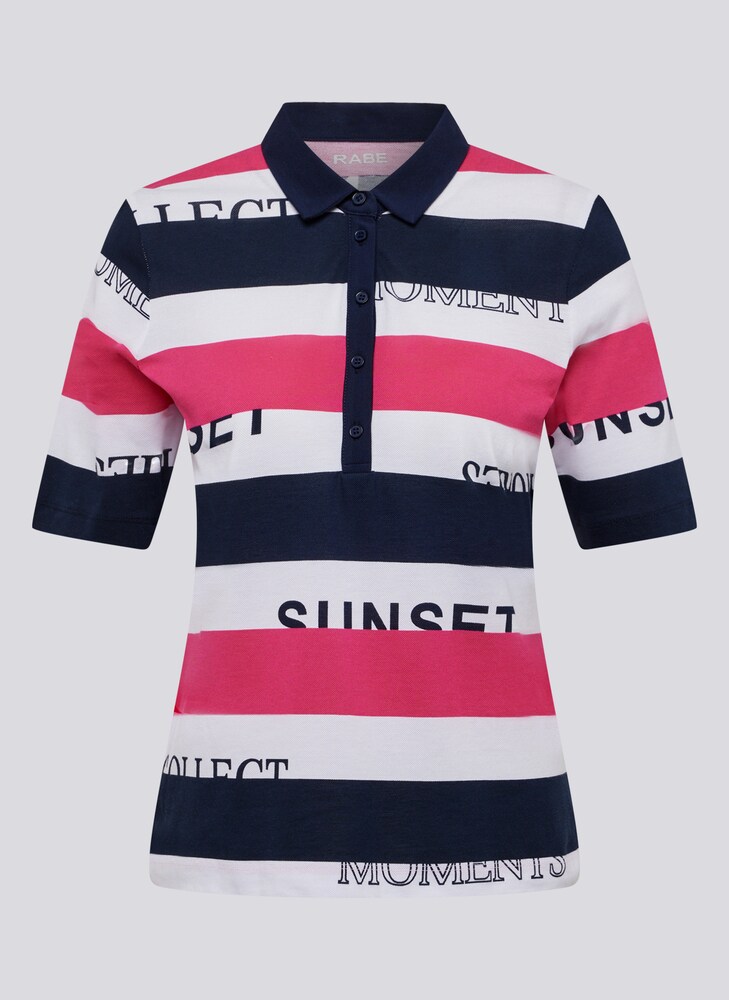 Rabe Poloshirt Damen Größe XL marine / magenta / weiß