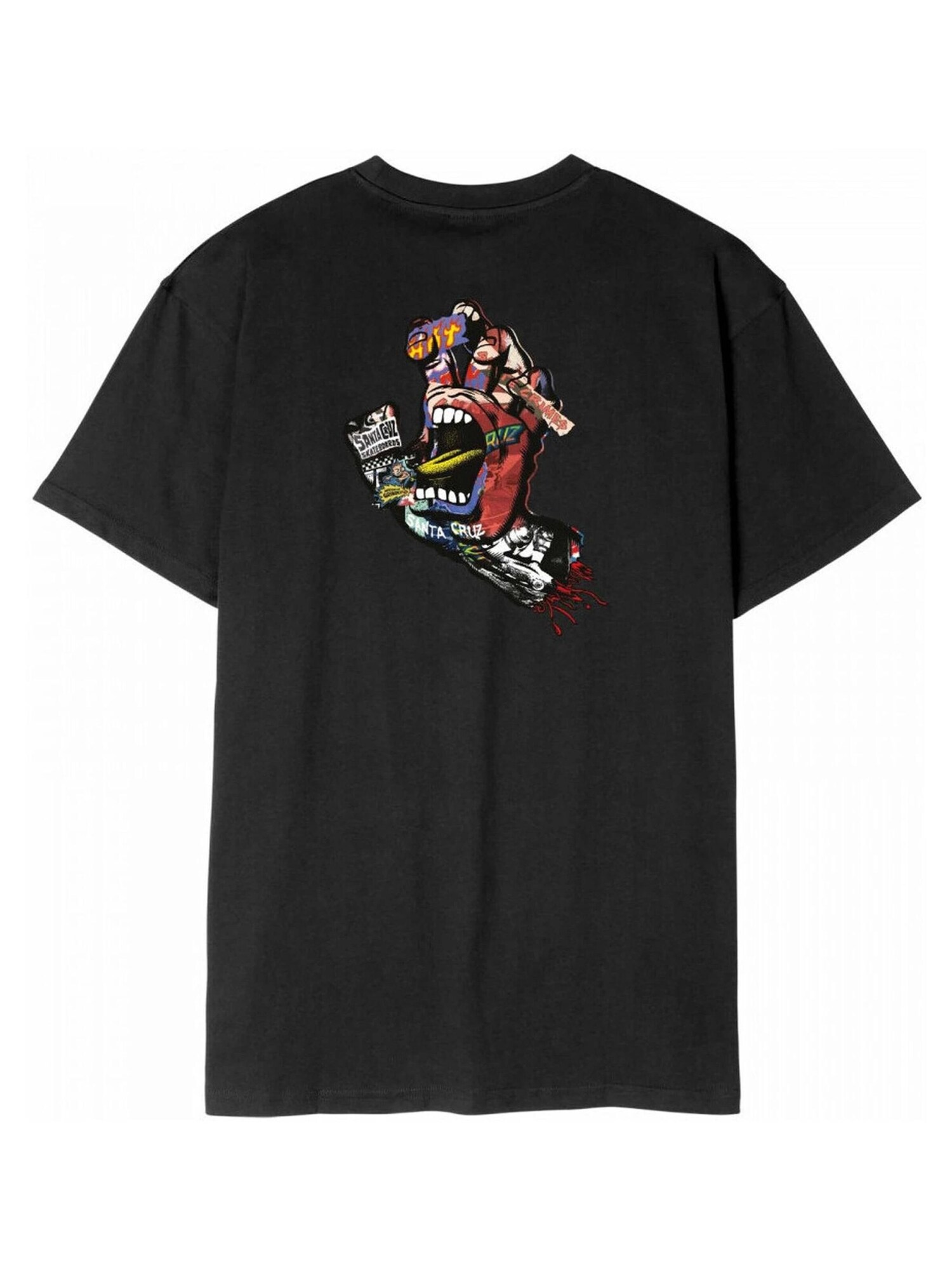 Santa Cruz Camiseta 'Camiseta santa cruz negra collage hand tee'  negro