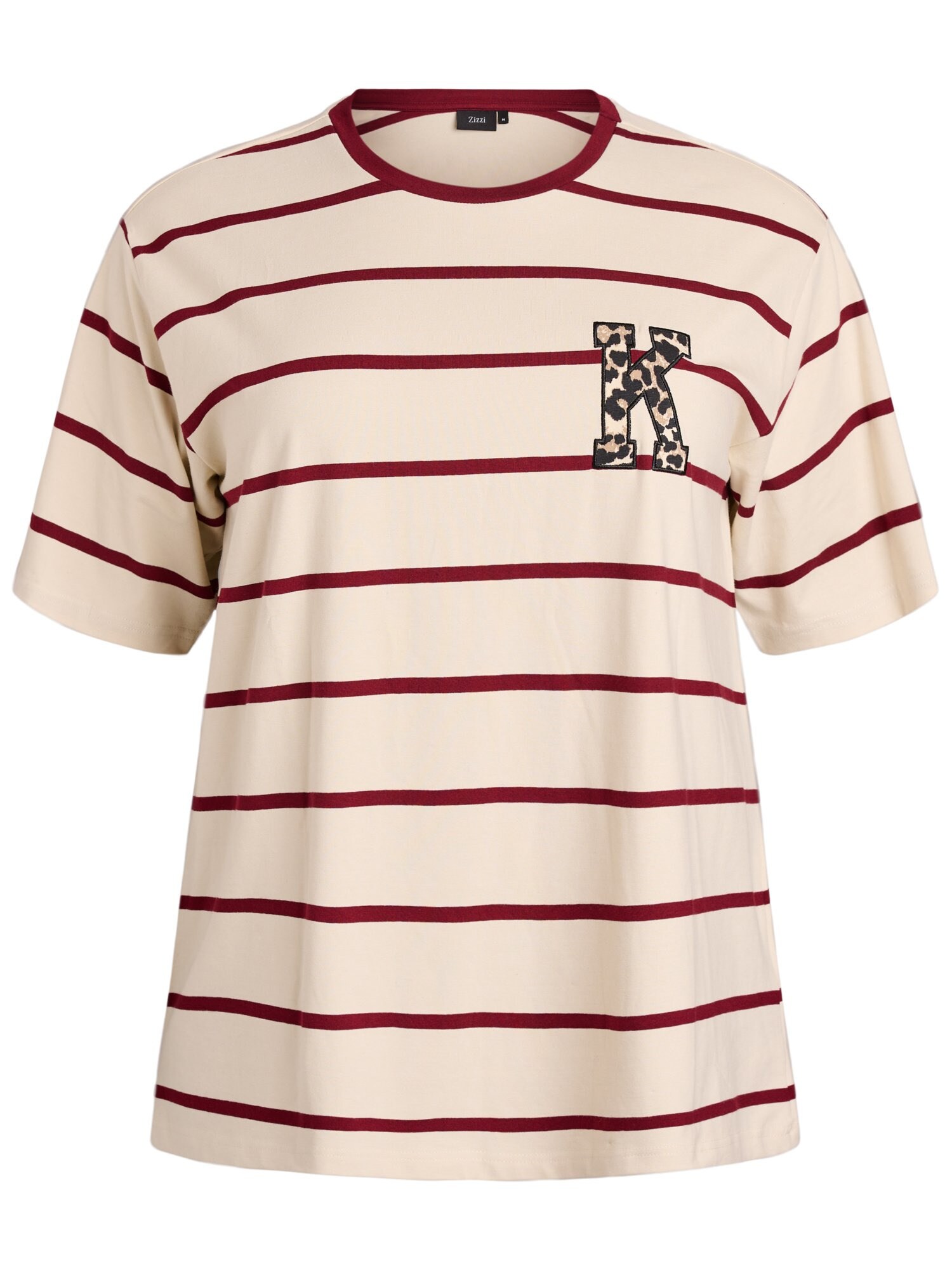 Zizzi Tricou Eofelia  bej / crem / roșu / negru