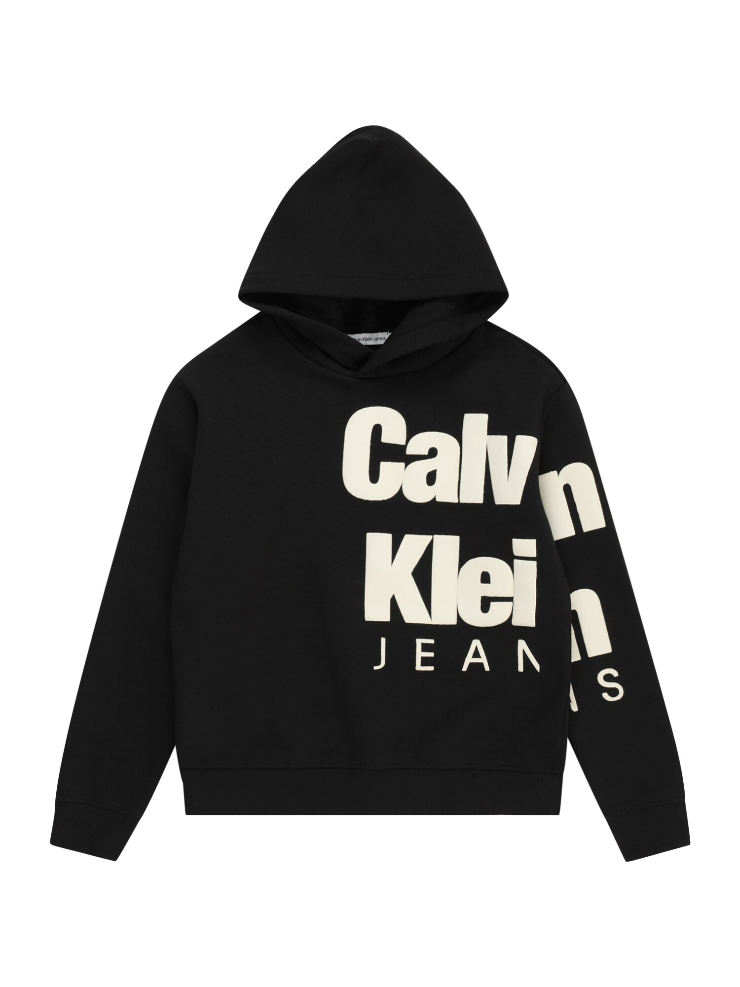 Calvin Klein Jeans Megztinis be užsegimo kremo / juoda