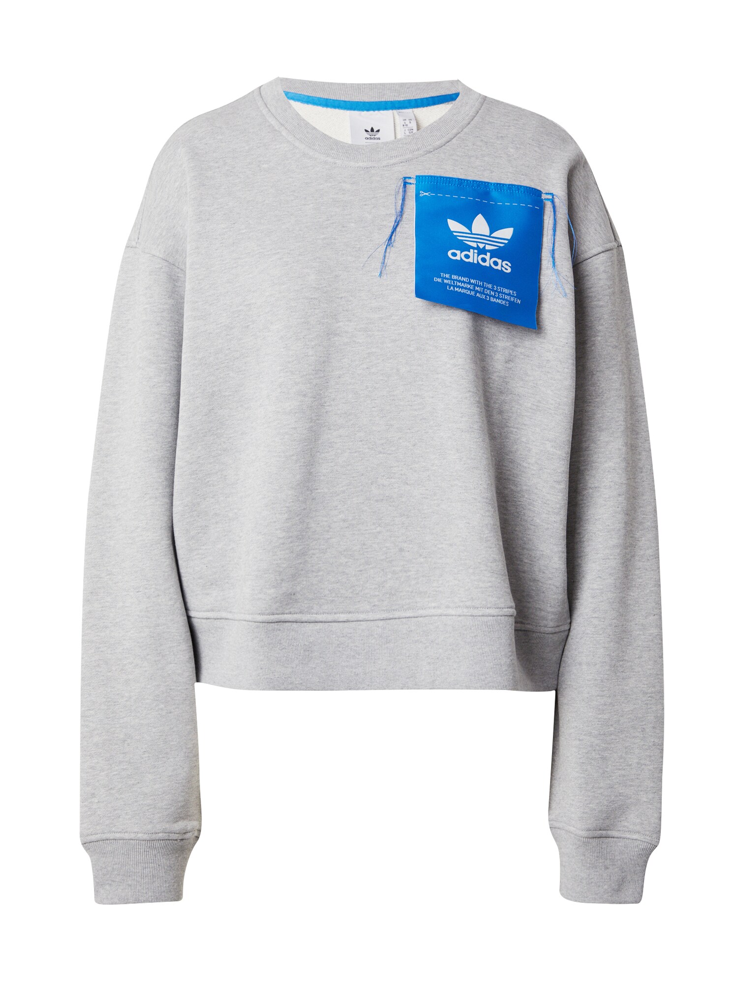 ADIDAS ORIGINALS Mikina 'KSENIA TAG'  kráľovská modrá / sivá / biela