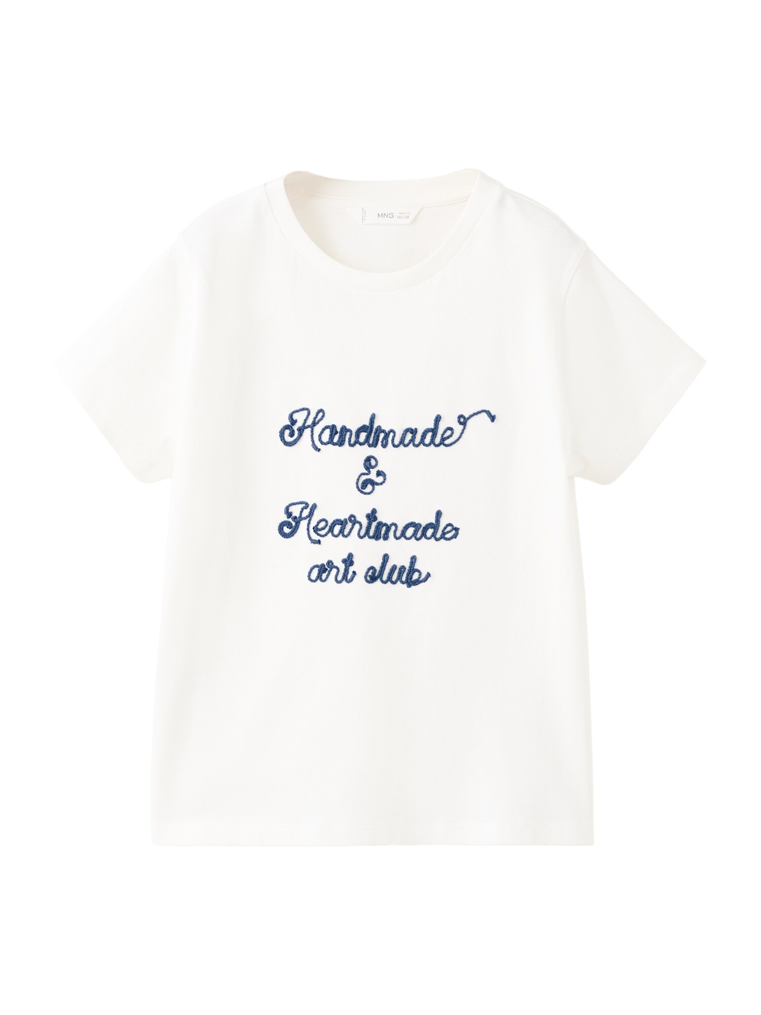 MANGO KIDS Tricou  albastru închis / alb murdar