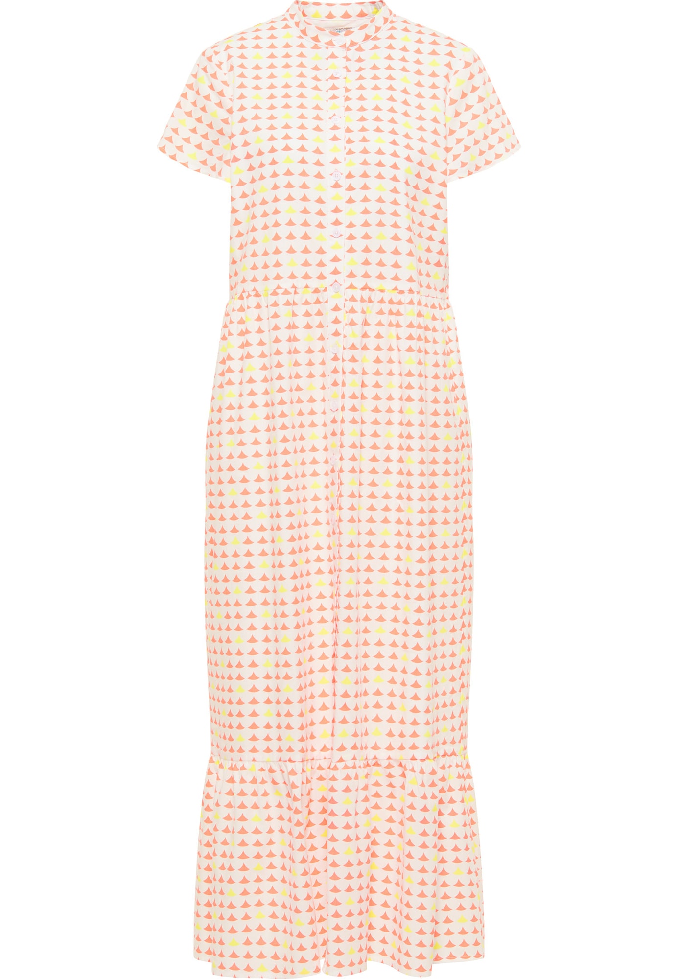 IZIA Vestidos camiseiros  amarelo / coral / branco