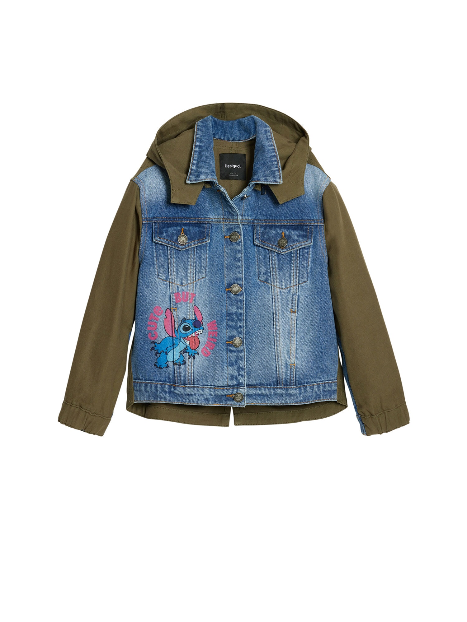Desigual Geacă de primăvară-toamnă Stitch™  albastru / oliv