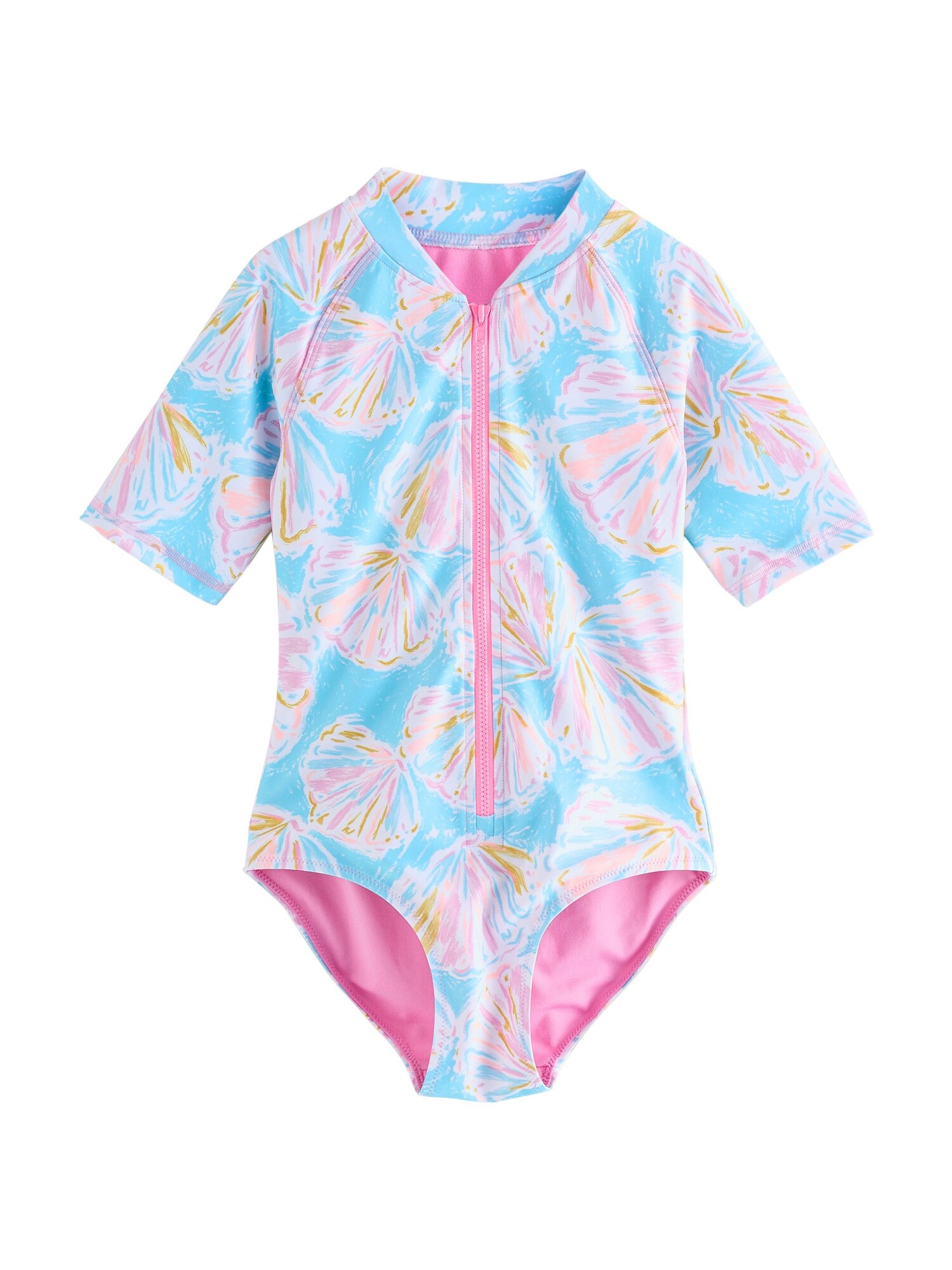 Next Costum de baie întreg  albastru deschis / roz