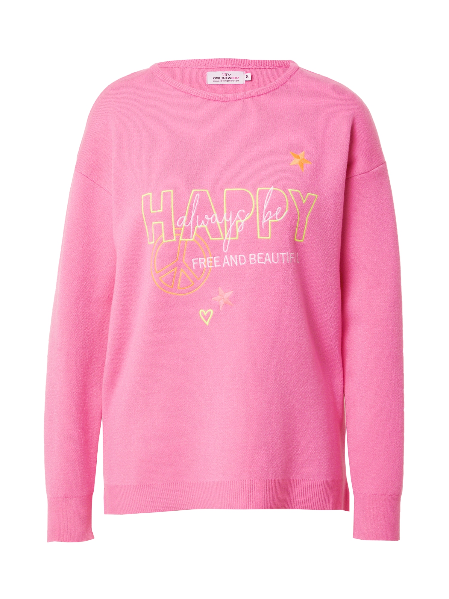 Zwillingsherz Pullover 'Ranya'  amarelo / laranja / rosa / branco