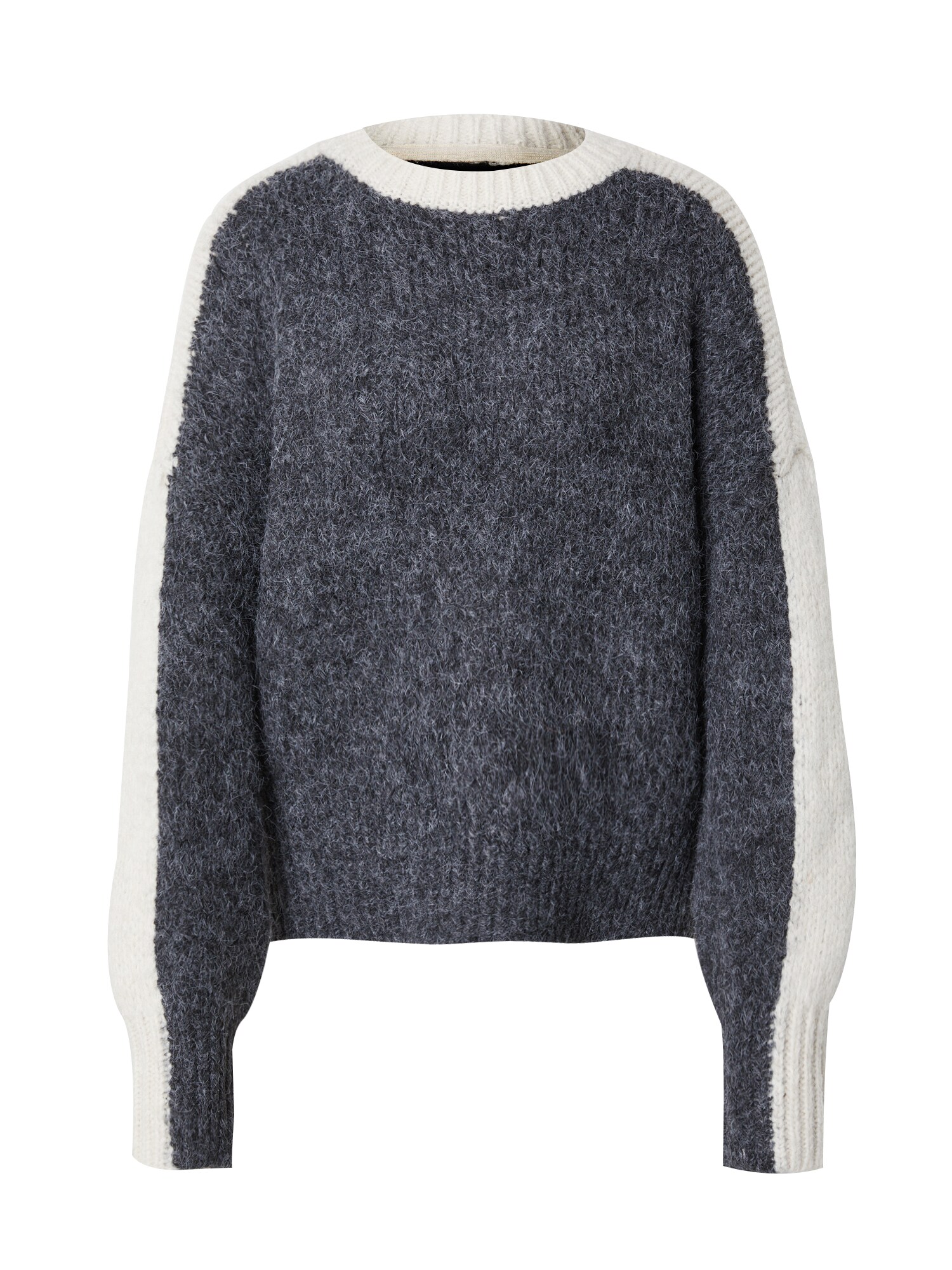 VERO MODA Pulover CORDELIA  gri închis / alb lână