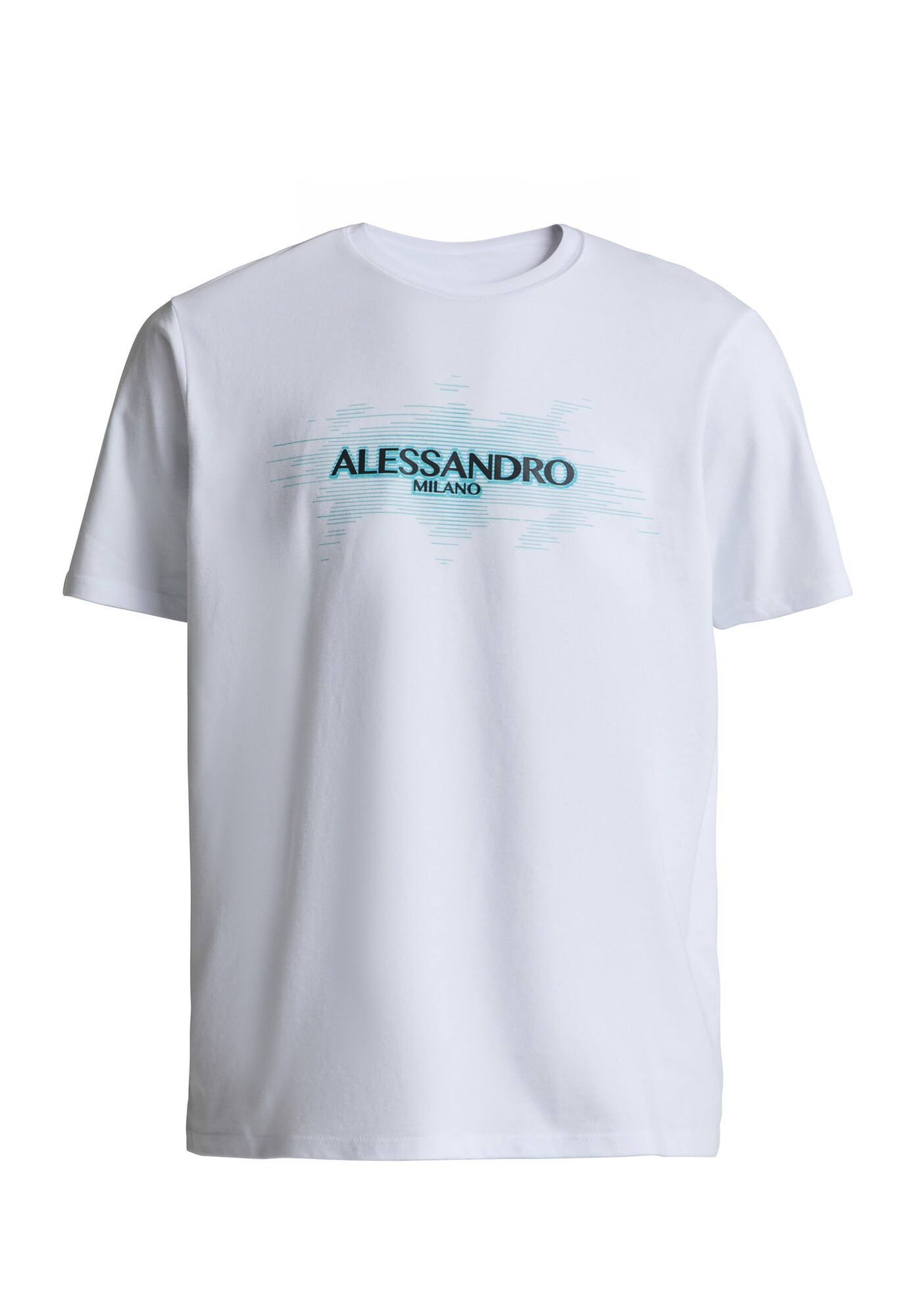 Alessandro Zavetti Camiseta 'VIZARI' azul neon / negro / blanco