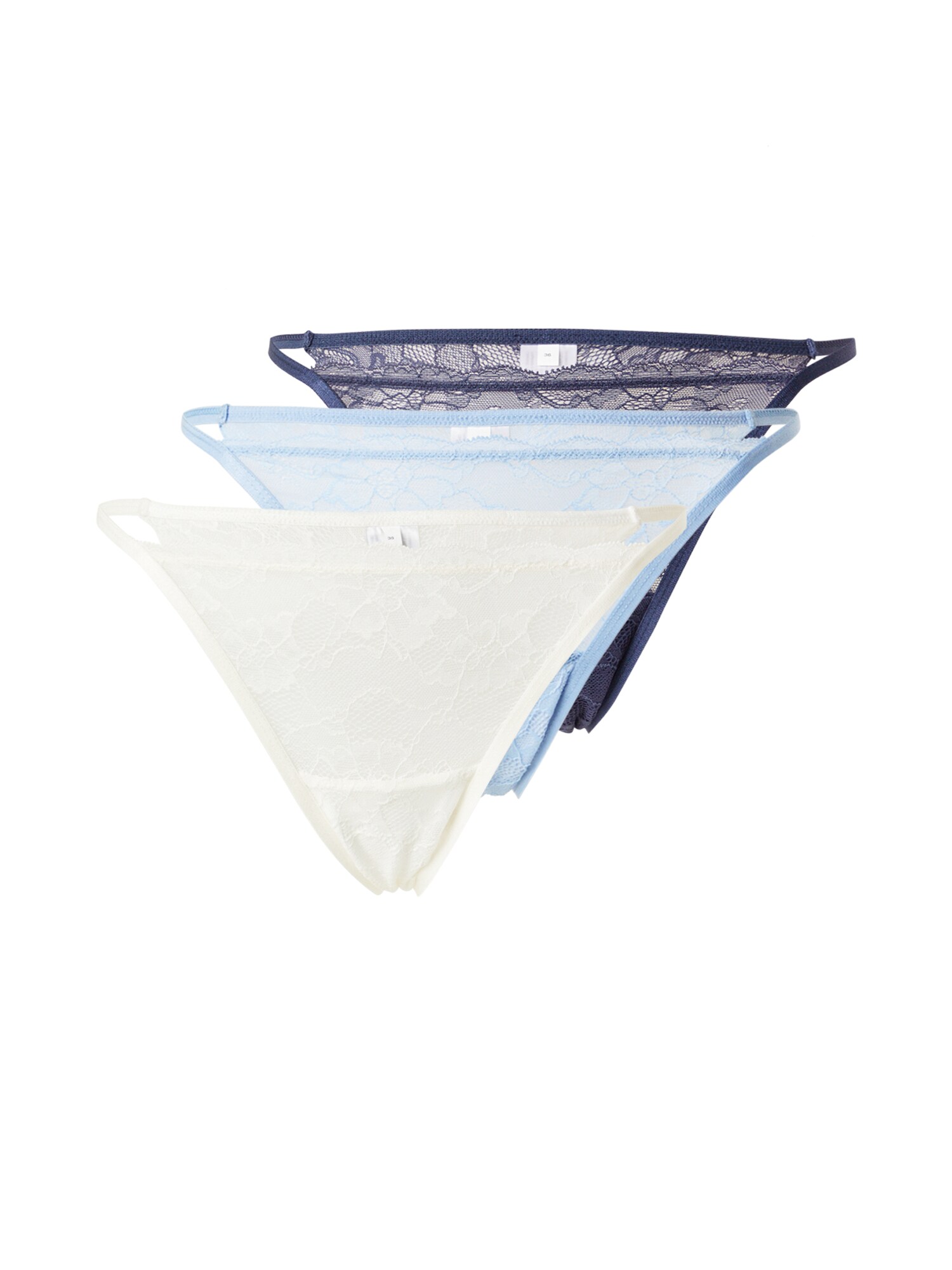 ABOUT YOU Tanga Charlize  albastru marin / albastru deschis / alb