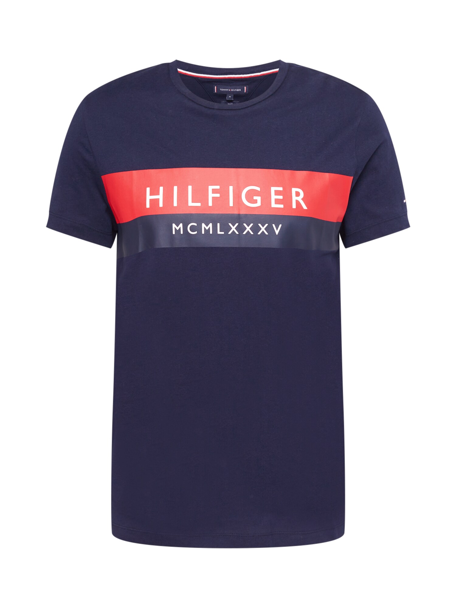 TOMMY HILFIGER T-Shirt dunkelblau / wei / hellrot
