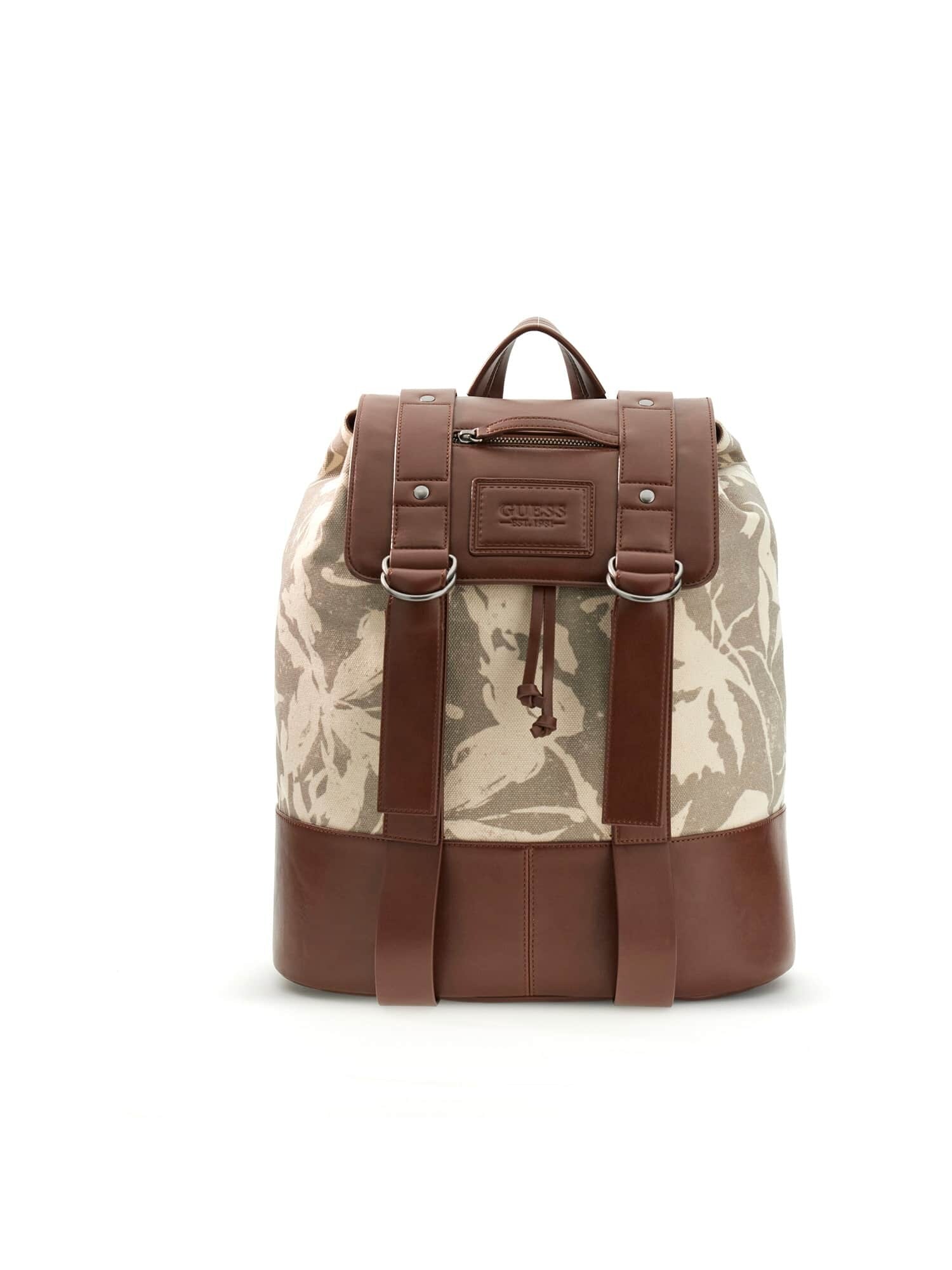 Guess Rucksack Freizeitrucksack Oslo Backpack White/Sand Mehrfarbig