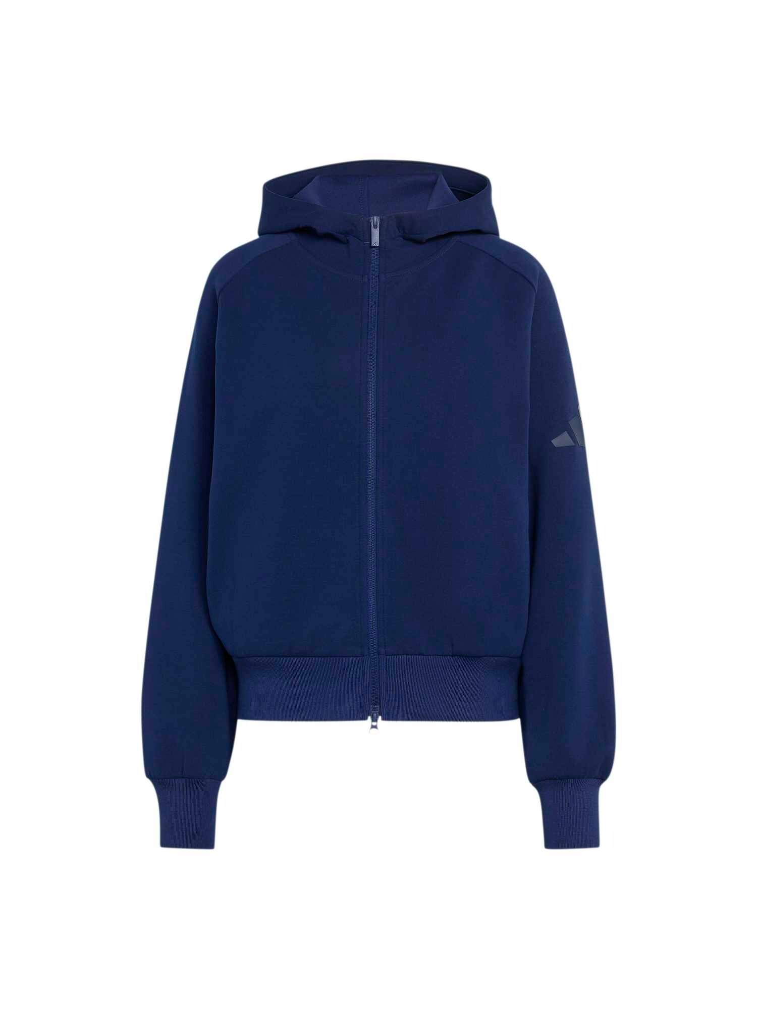 ADIDAS SPORTSWEAR Bluză cu fermoar sport Soft Lux albastru închis