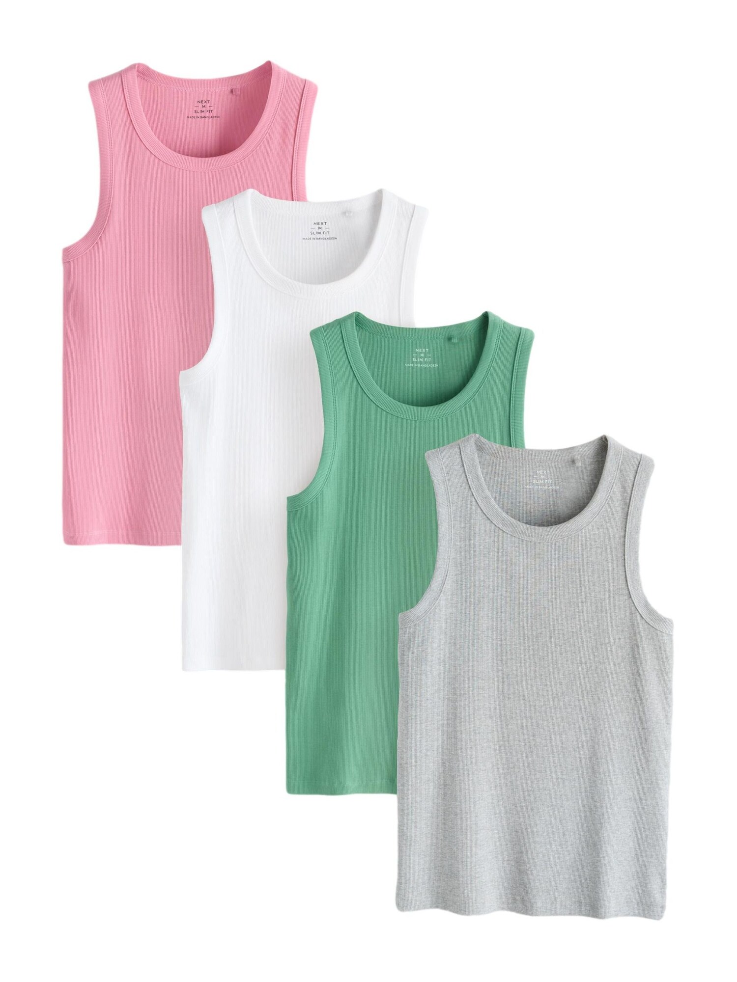 Next Camiseta  gris moteado / caña / pitaya / blanco