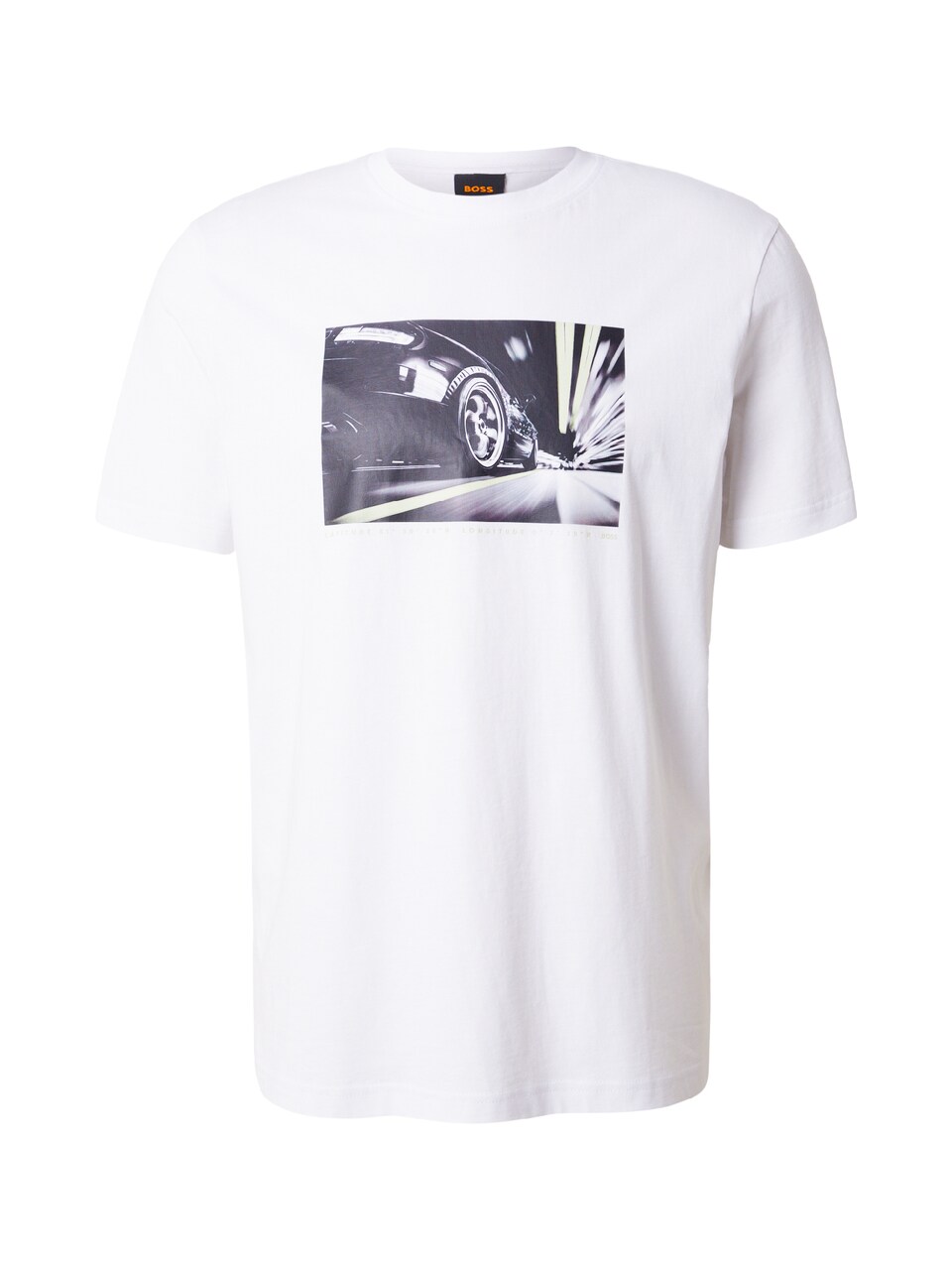 T-shirt 'Te_Motors' pastellgul / antracit / svart