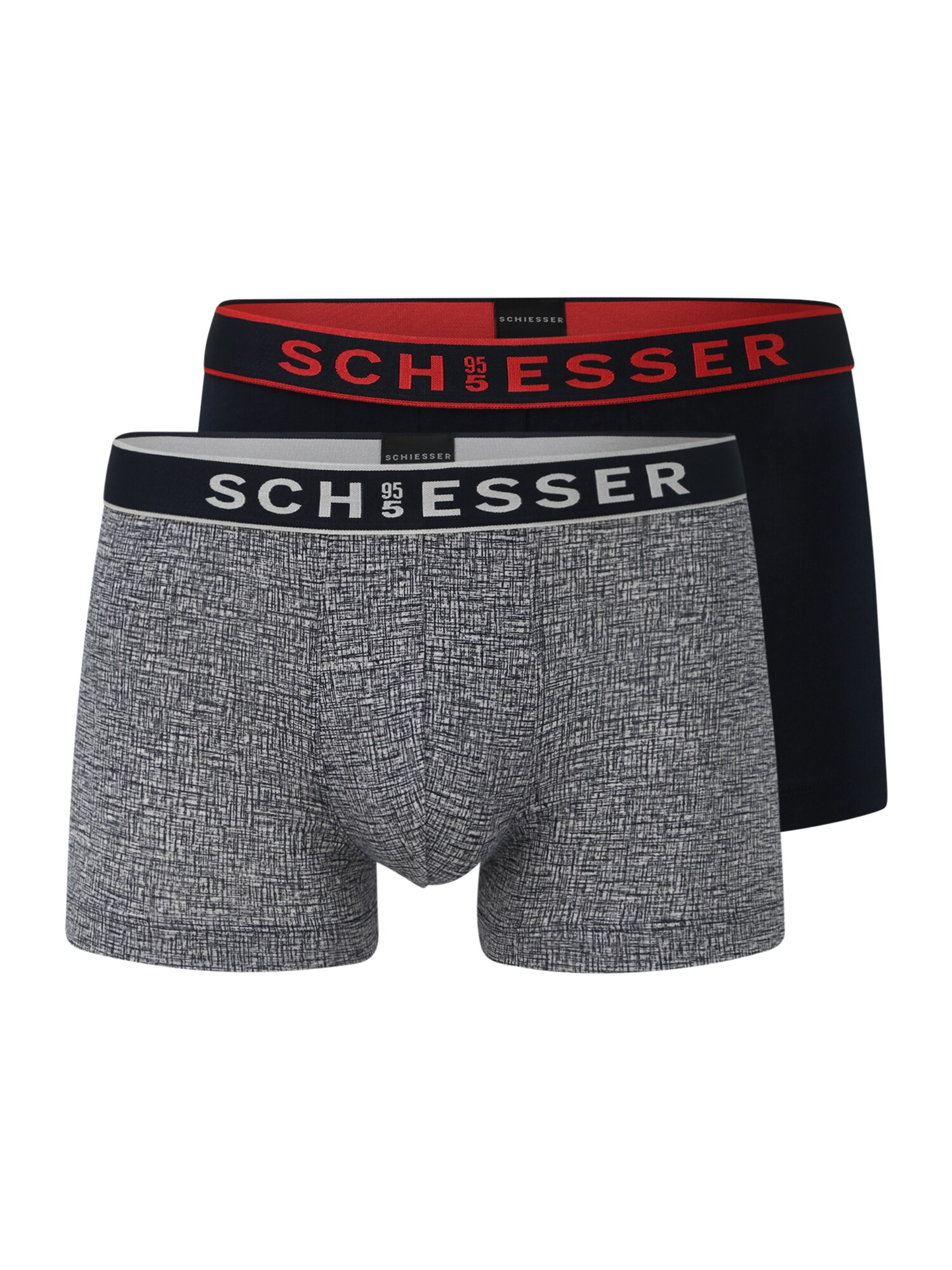 SCHIESSER Boxer trumpikės  nakties mėlyna / pilka