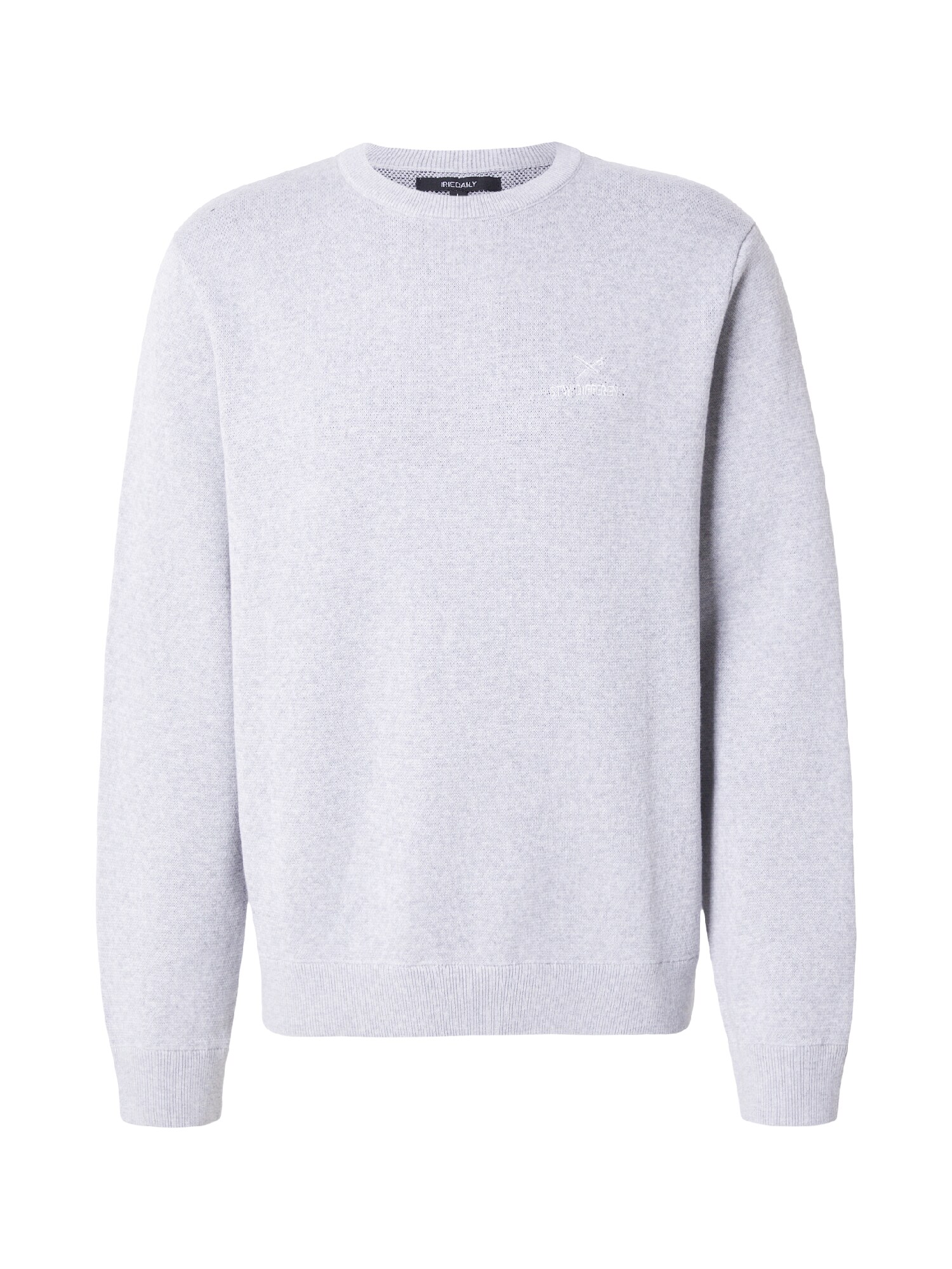 Iriedaily Pulover Stay Different gri deschis / negru / alb