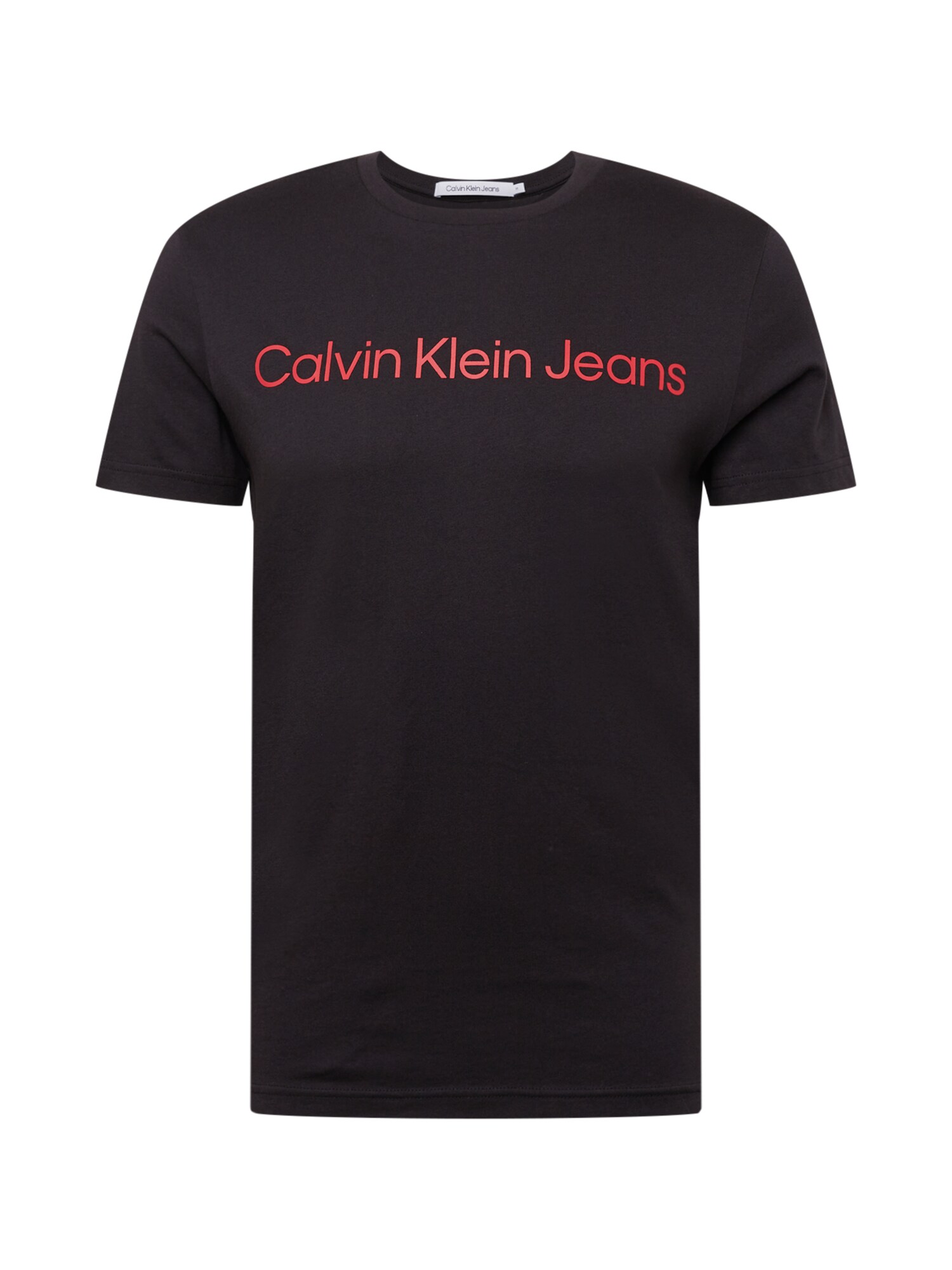 Calvin Klein Jeans Marškinėliai raudona / juoda
