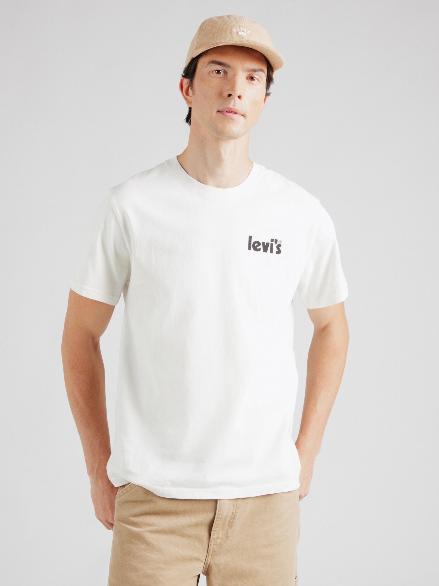 LEVI'S ® Póló 'ESS'  szürke / világoszöld / fekete / fehér termék 2. képe