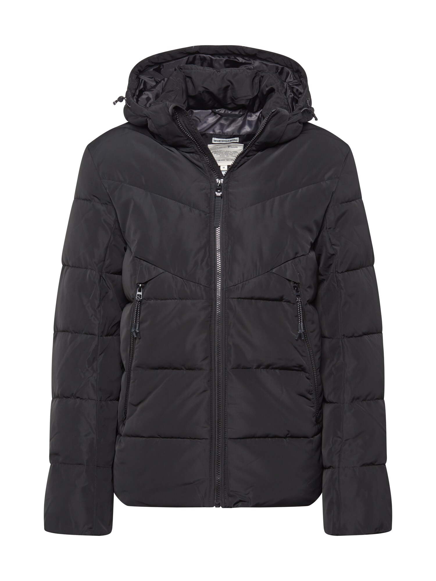 TOM TAILOR DENIM Žieminė striukė  juoda