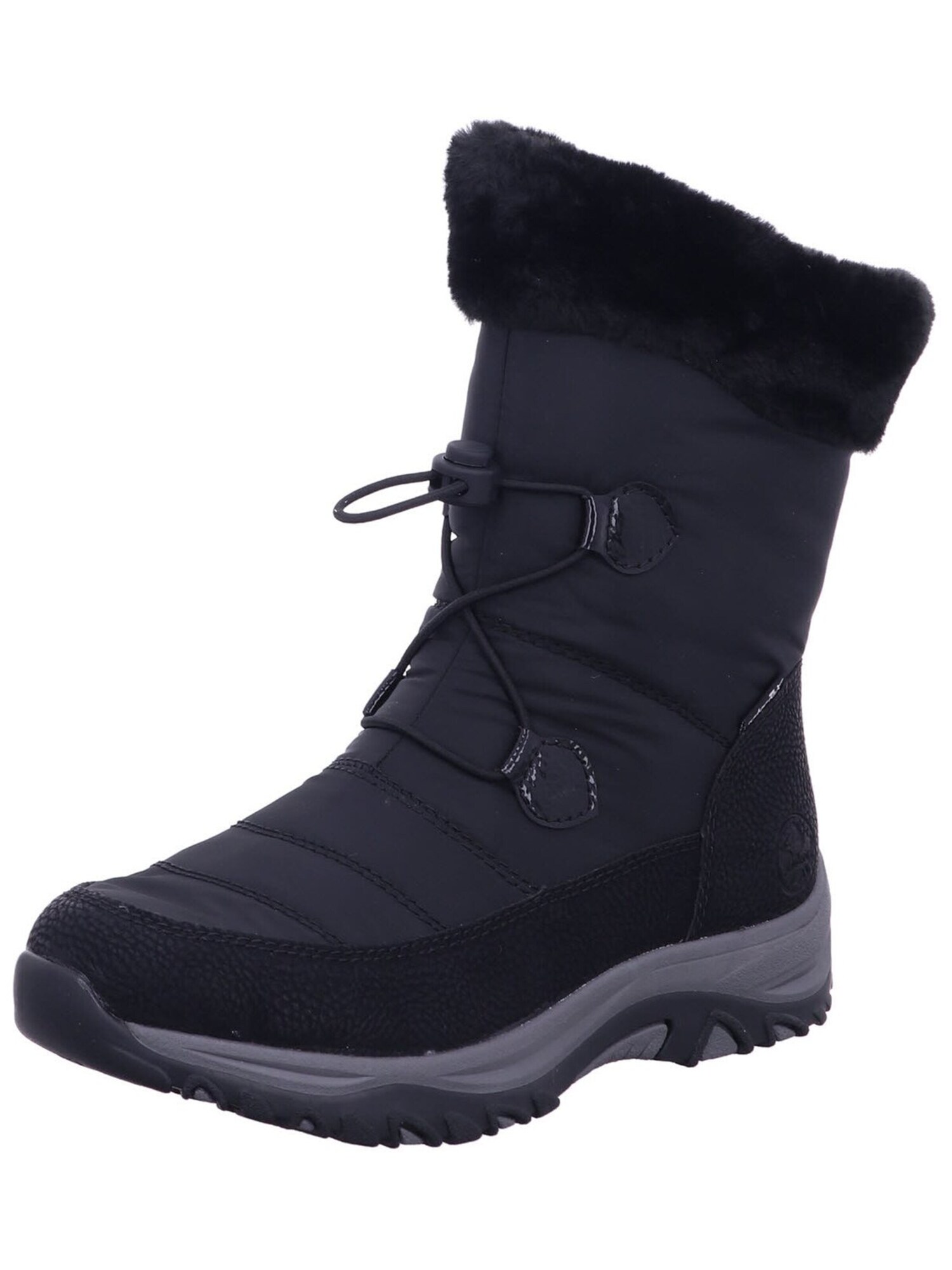 Rieker Laarzen 'Stiefeletten/Boot Damen M9683 00 Kunststoff (Synthetik) In Schwarz' Zwart