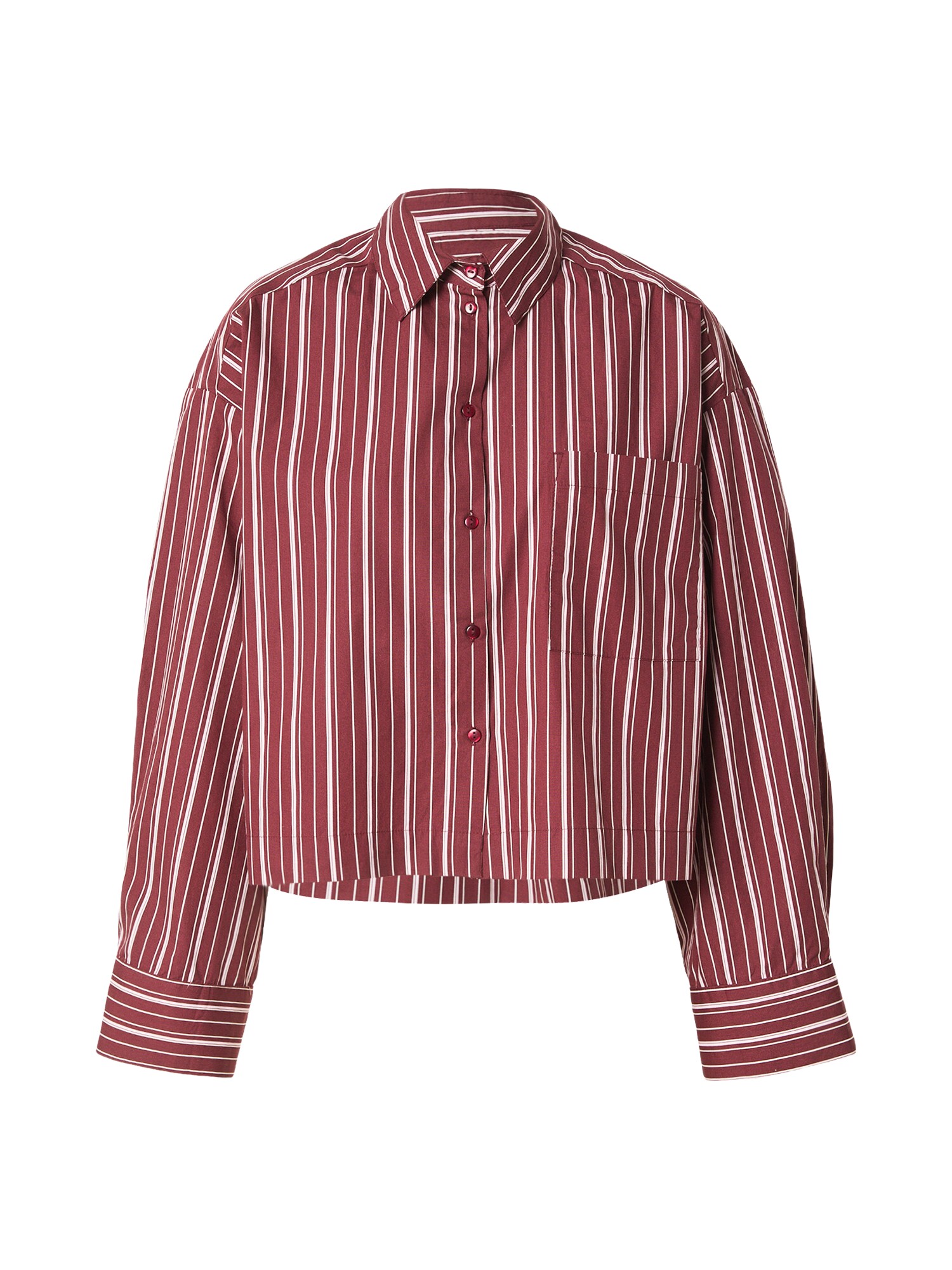 SELECTED Bluză SLFASTHA crem / roșu cranberry