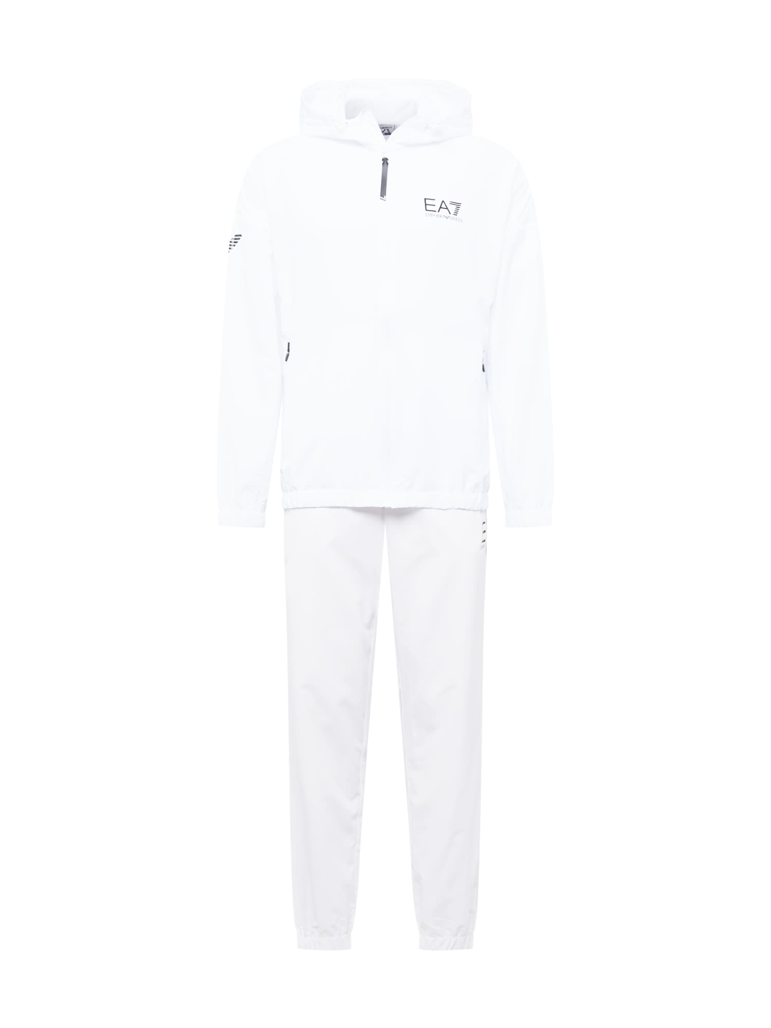 EA7 Emporio Armani Fato de treino  preto / branco