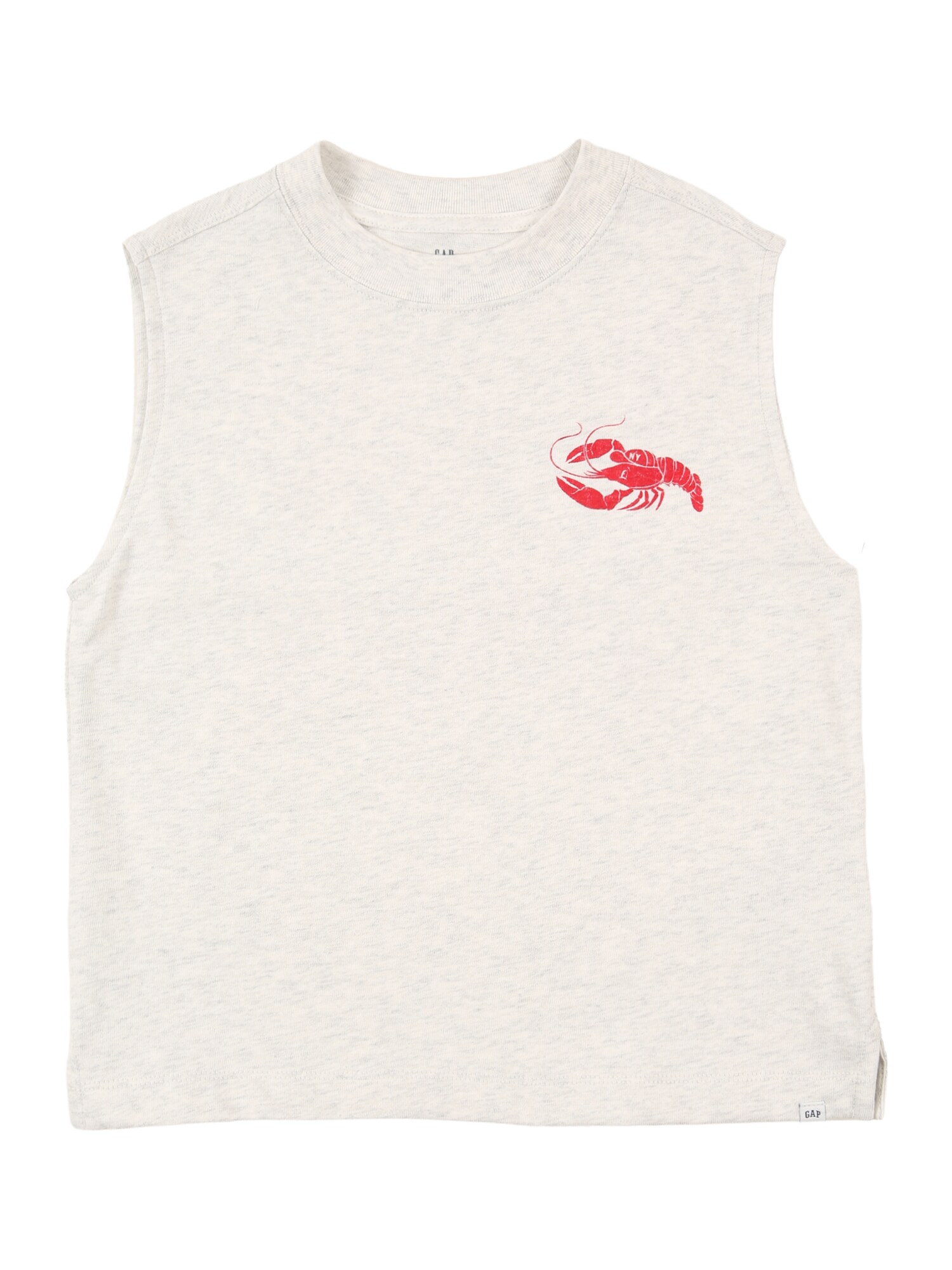 GAP Tricou  gri deschis / roșu intens