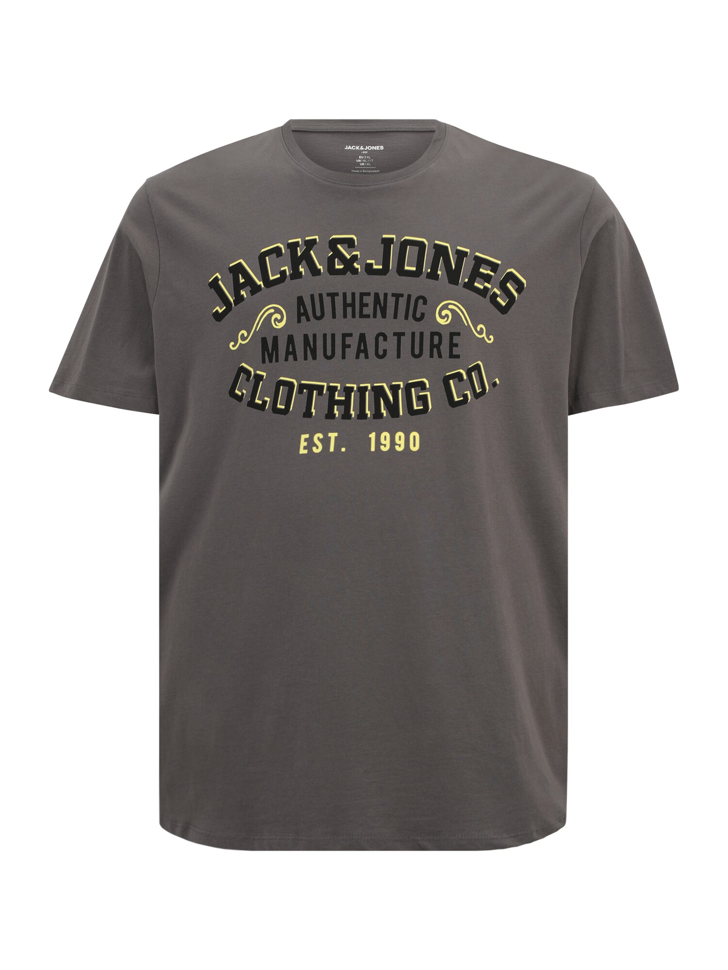 Jack & Jones Plus Póló  citromsárga / sötétszürke / fekete akciós termékkép 1