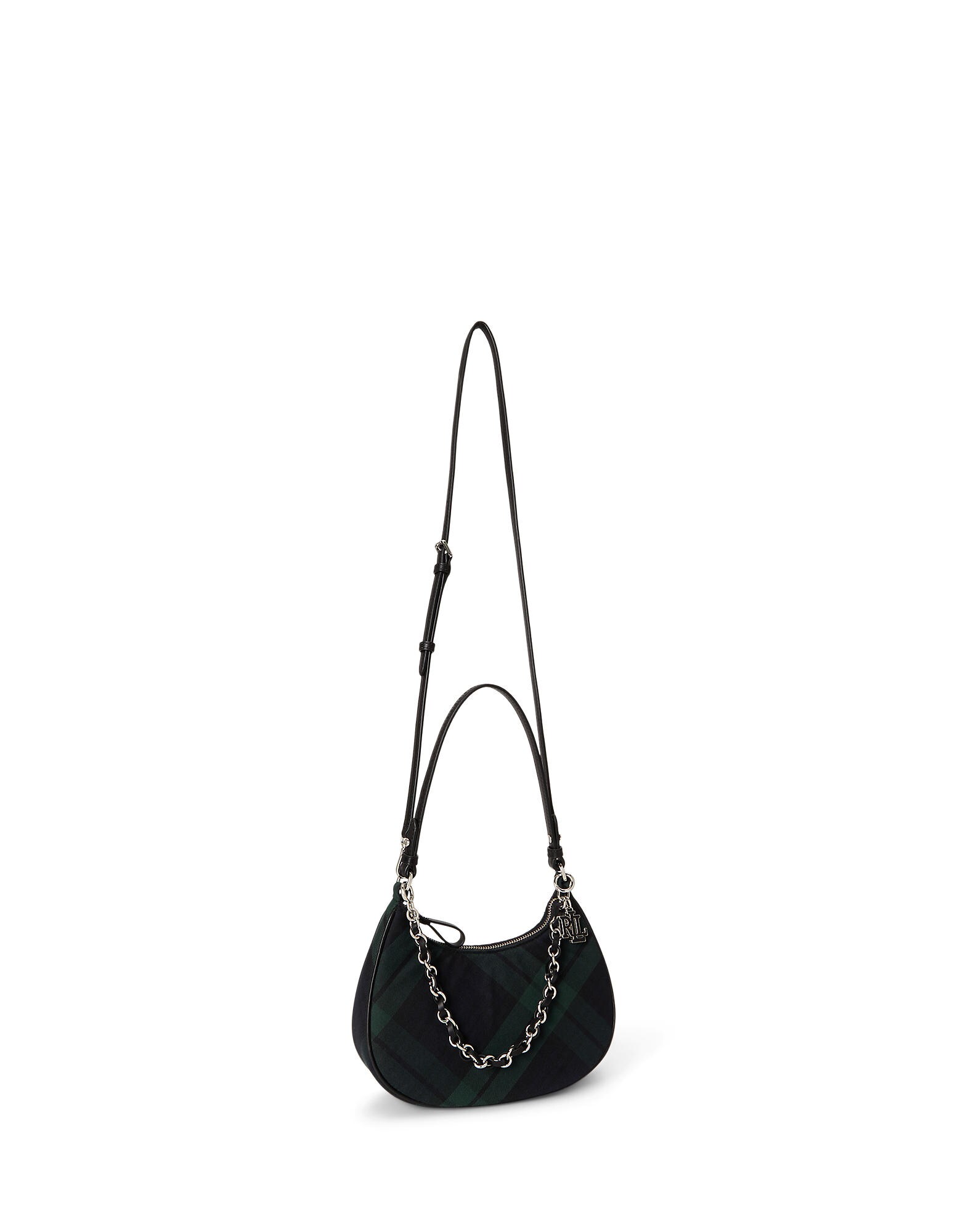 Lauren Ralph Lauren Bolso de hombro marino / verde oscuro / negro – imagen 2