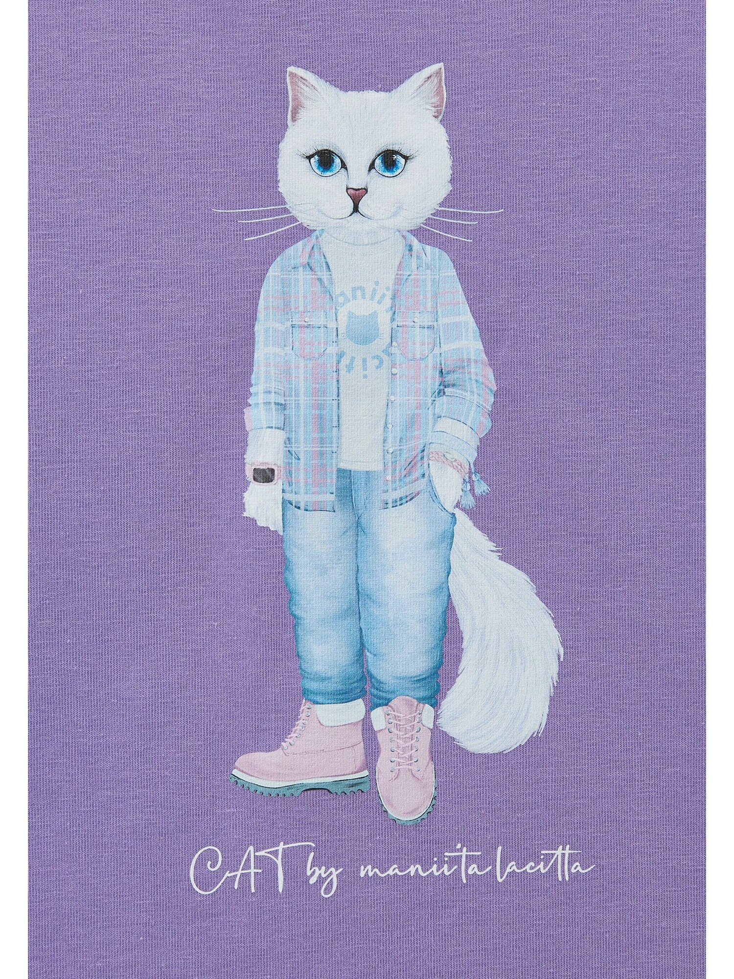 Thumbnail - CAT by Maniita Lacitta Shirt mit Katzenprint RIDER CAT
