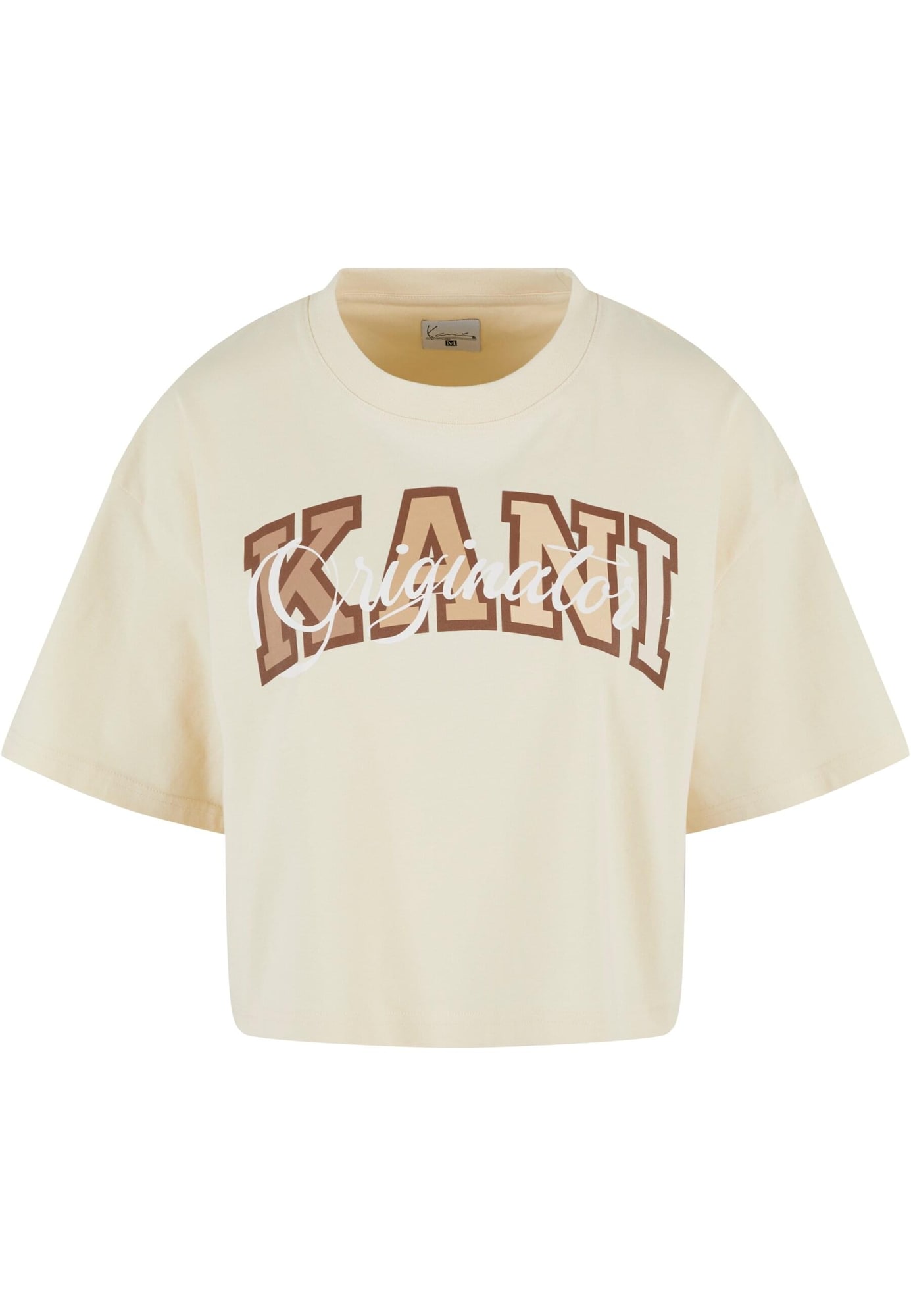 Karl Kani Tricou  crem / maro / alb murdar