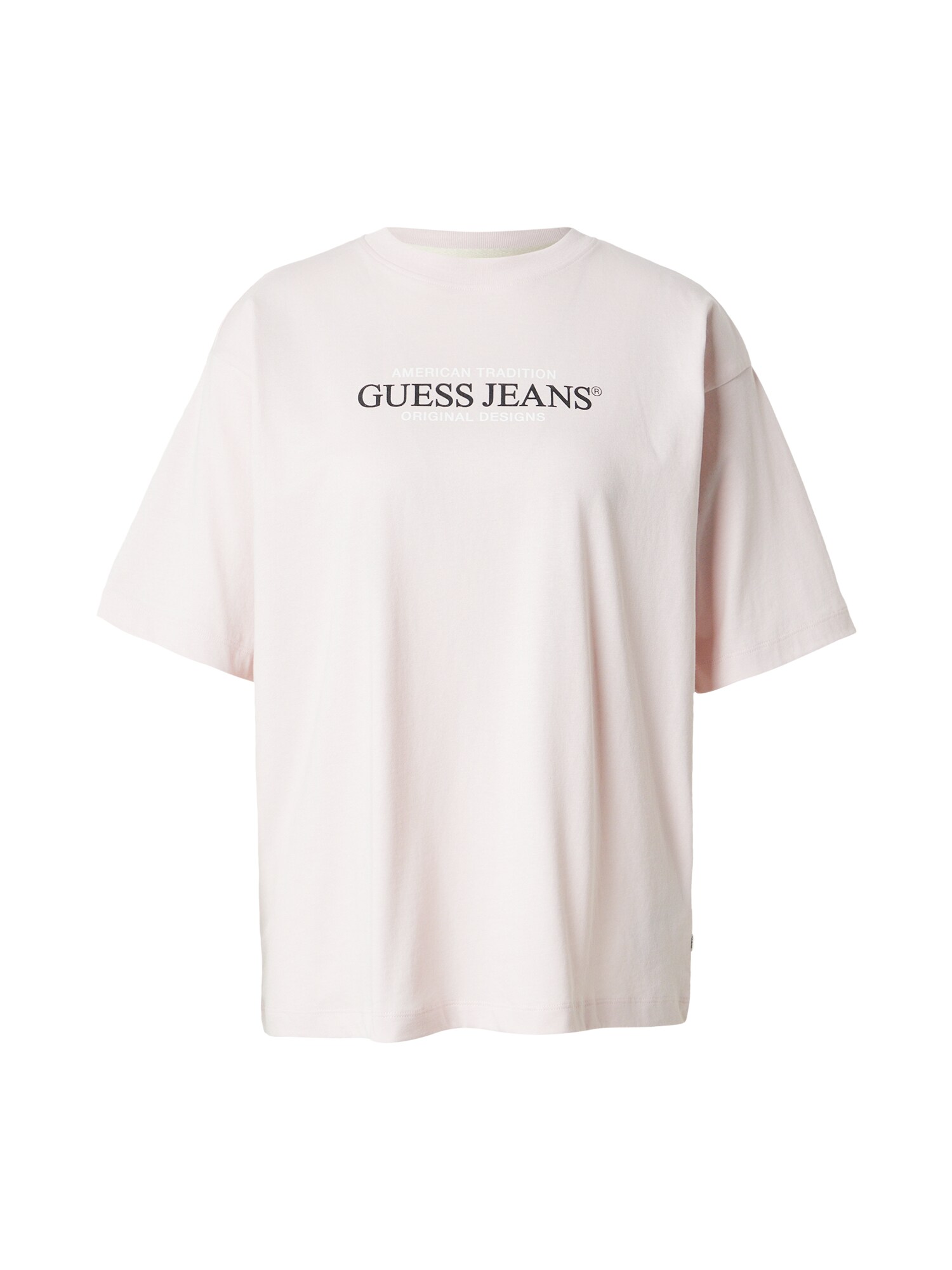 GUESS JEANS Tričko  rosé / čierna / biela
