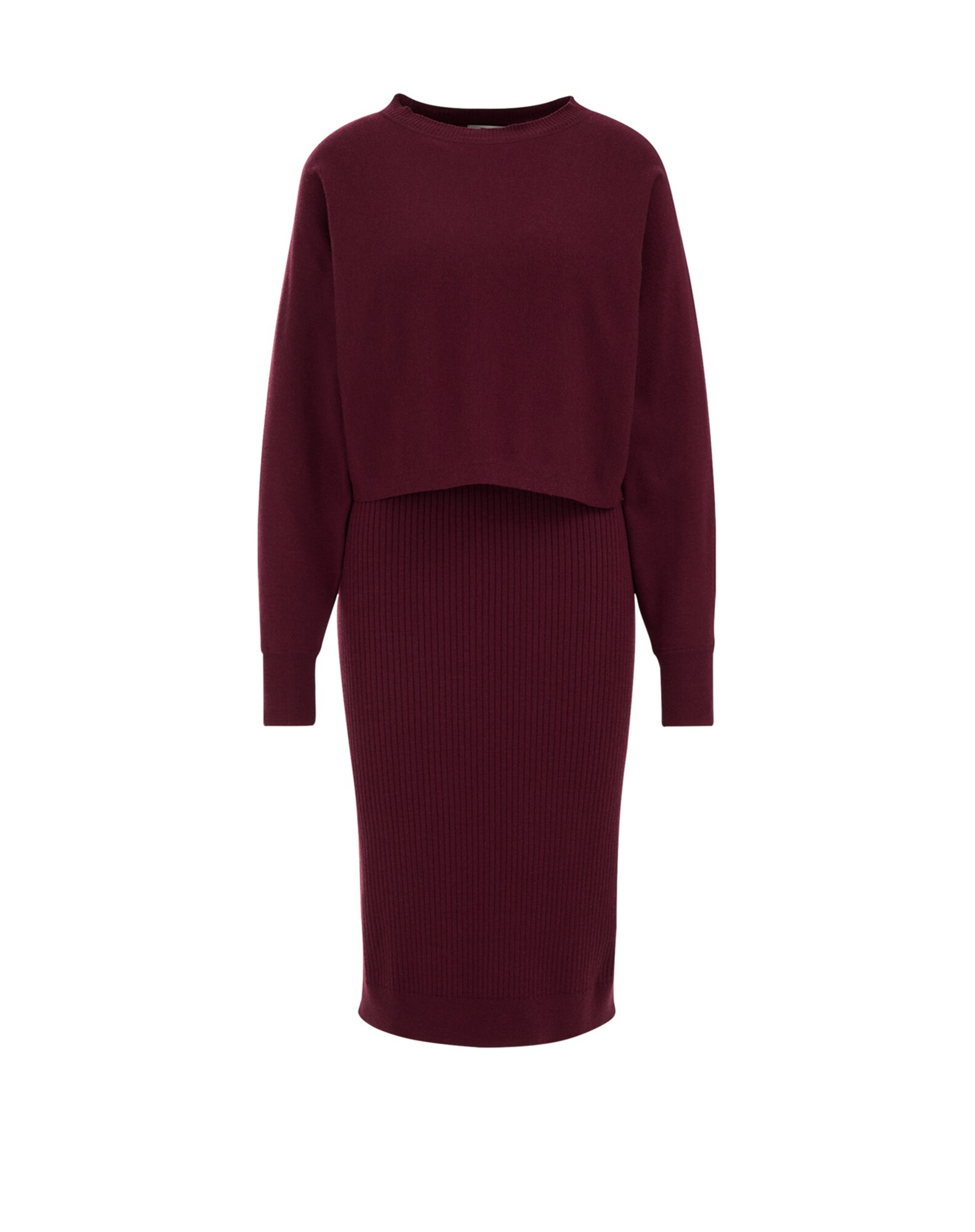 WE Fashion Kötött ruhák  burgundi vörös / borvörös akciós termékkép 1