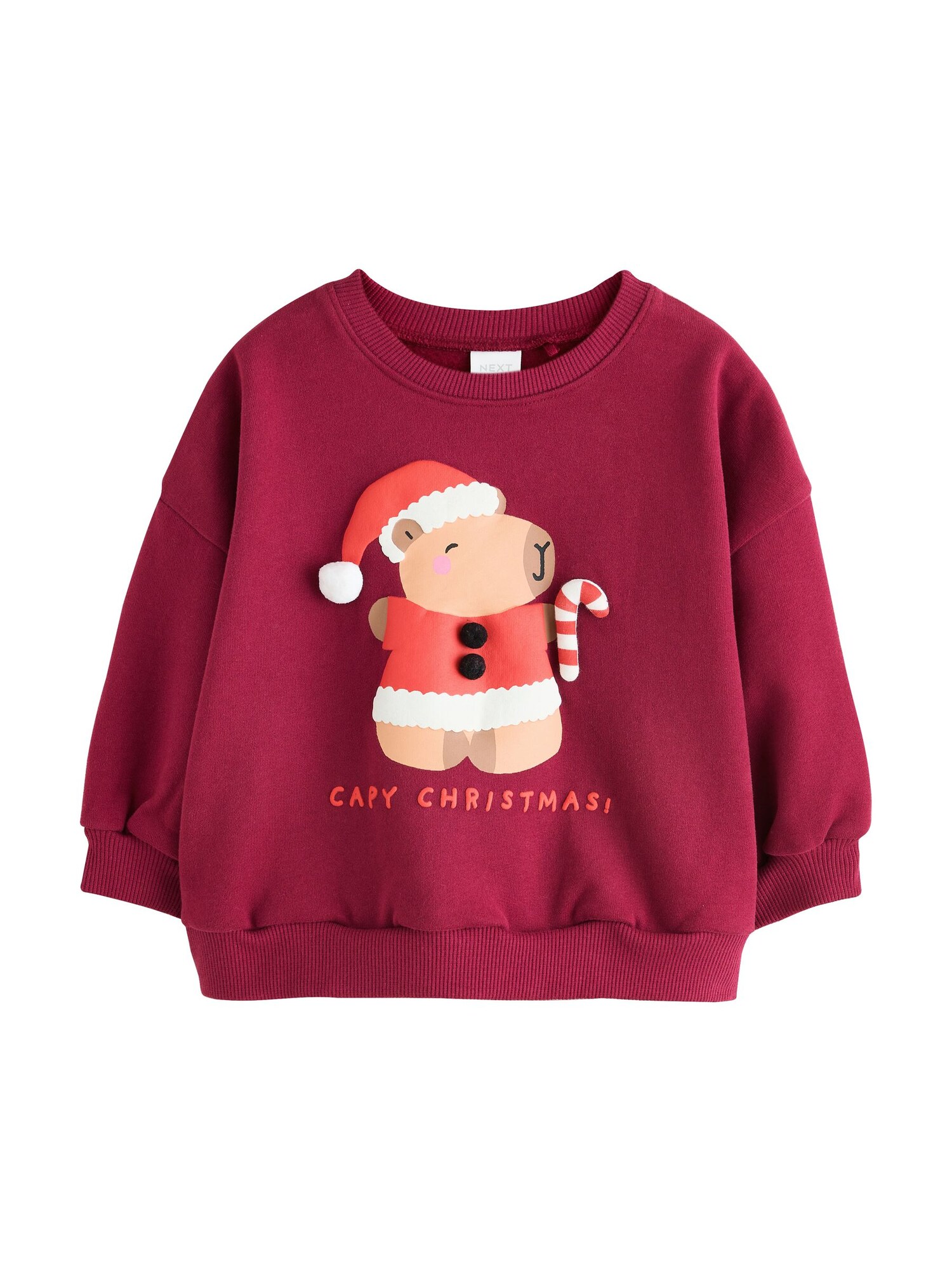 Next Bluză de molton alb kitt / portocaliu închis / roșu cranberry / alb