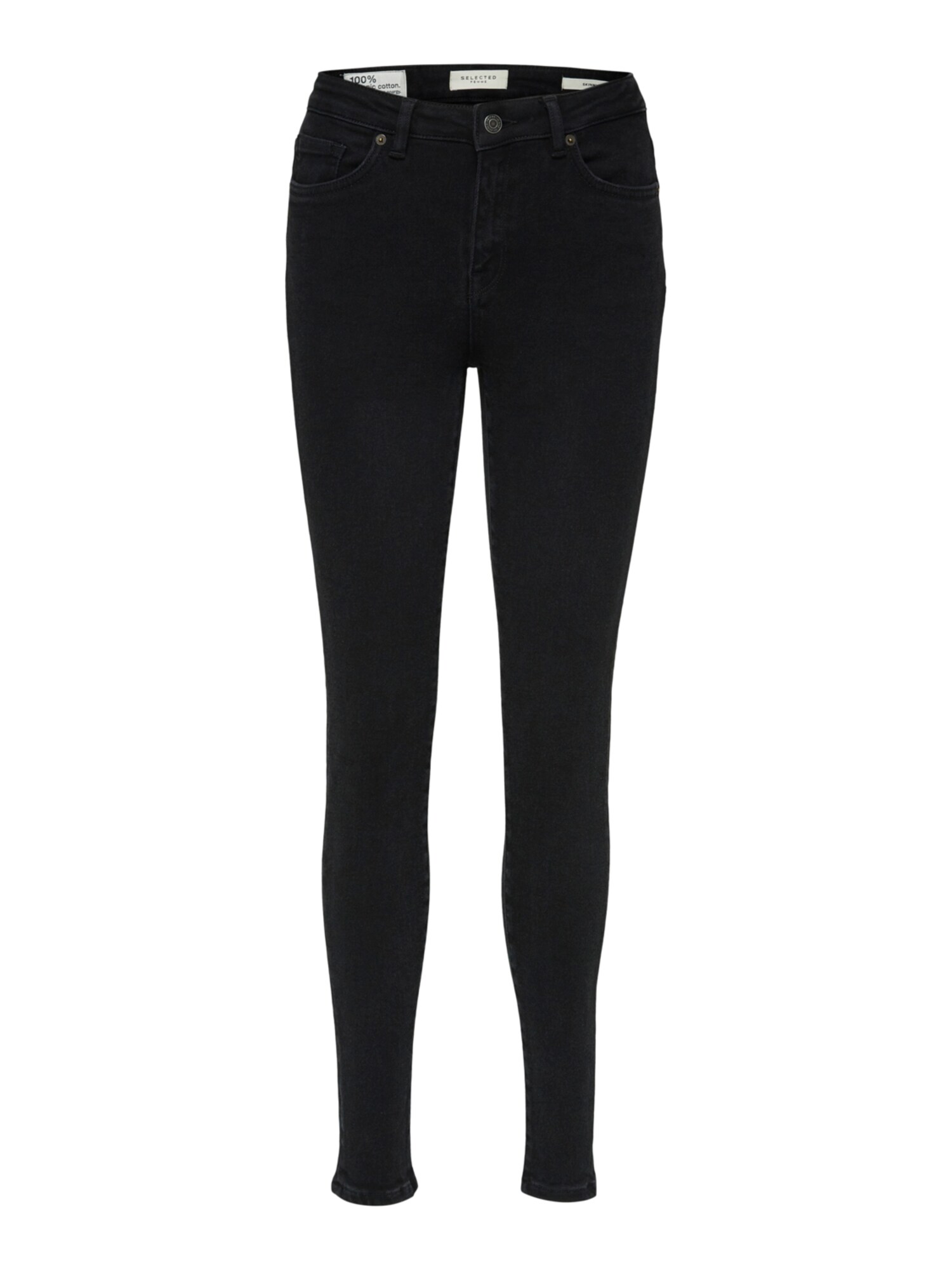 Selected Femme Curve Džinsai 'Tia' juodo džinso spalva