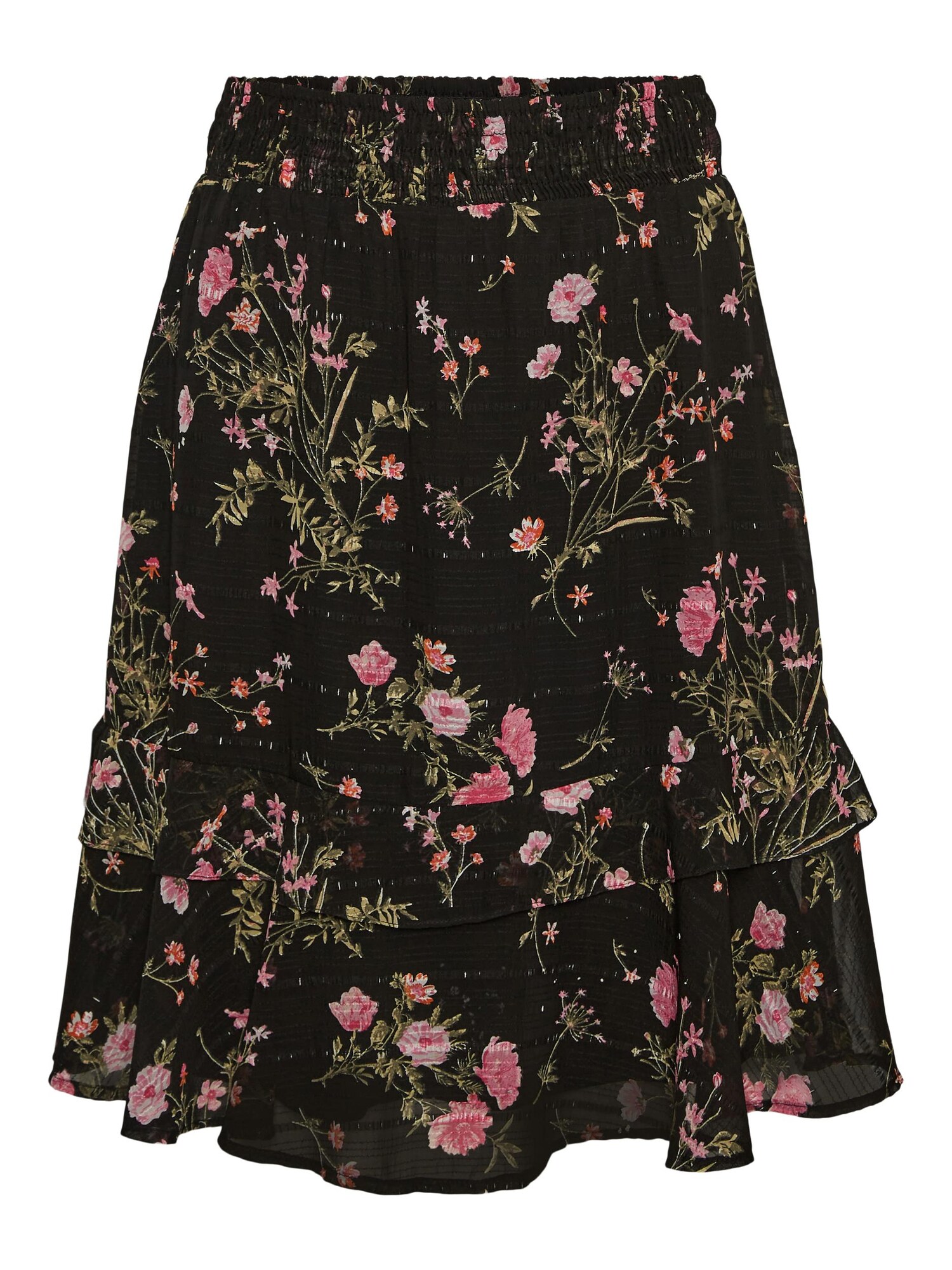 VERO MODA Sukňa 'ROSA'  zelená / ružová / čierna / biela