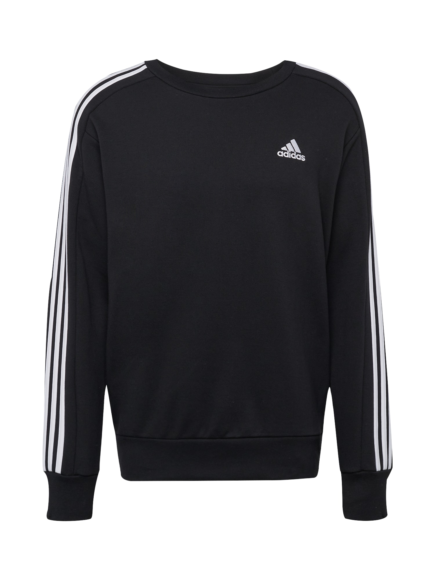 ADIDAS SPORTSWEAR Športna majica 'Essentials French Terry 3-Stripes'  črna / bela