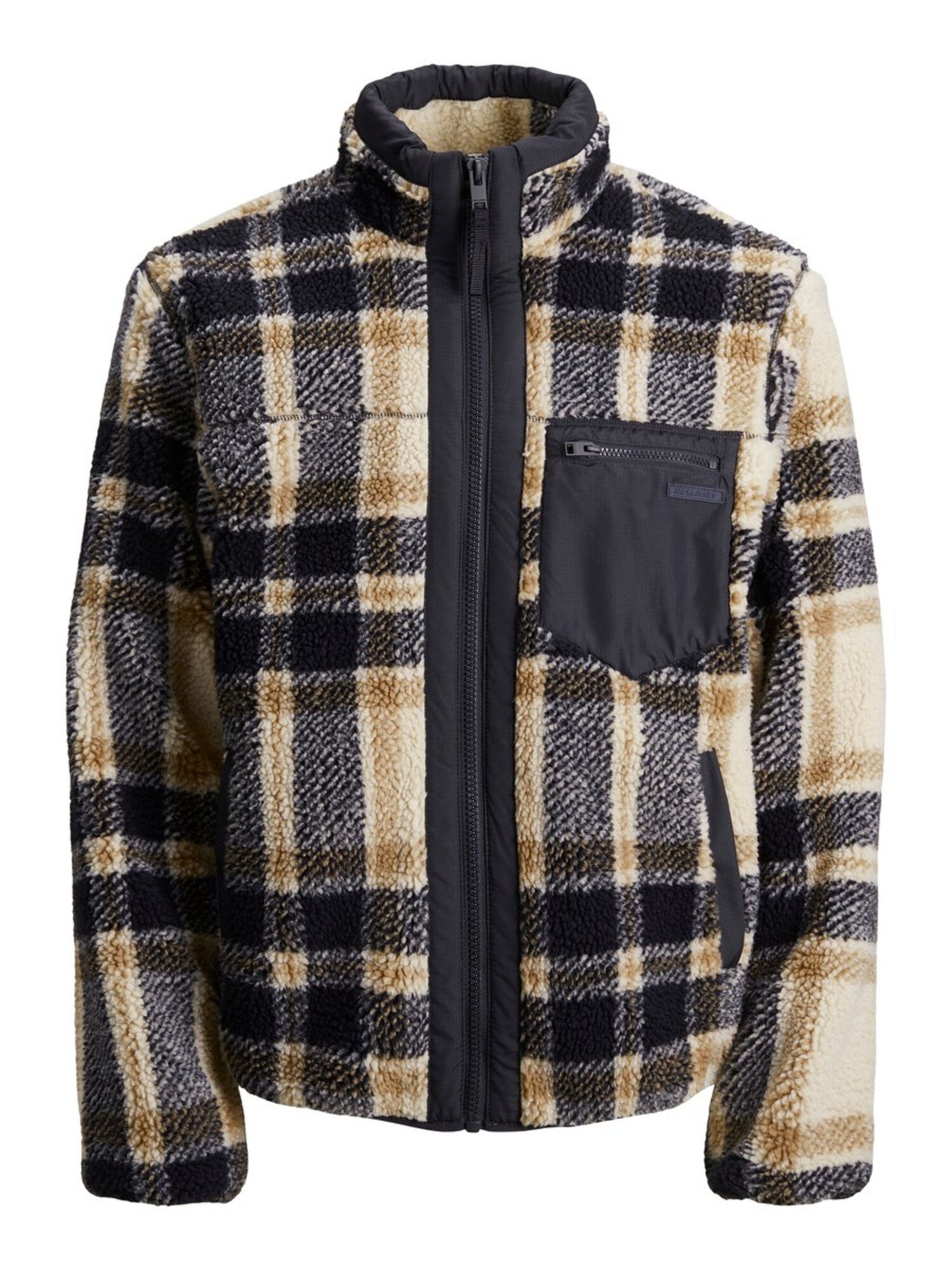 JACK & JONES Demisezoninė striukė  juoda / šviesiai ruda